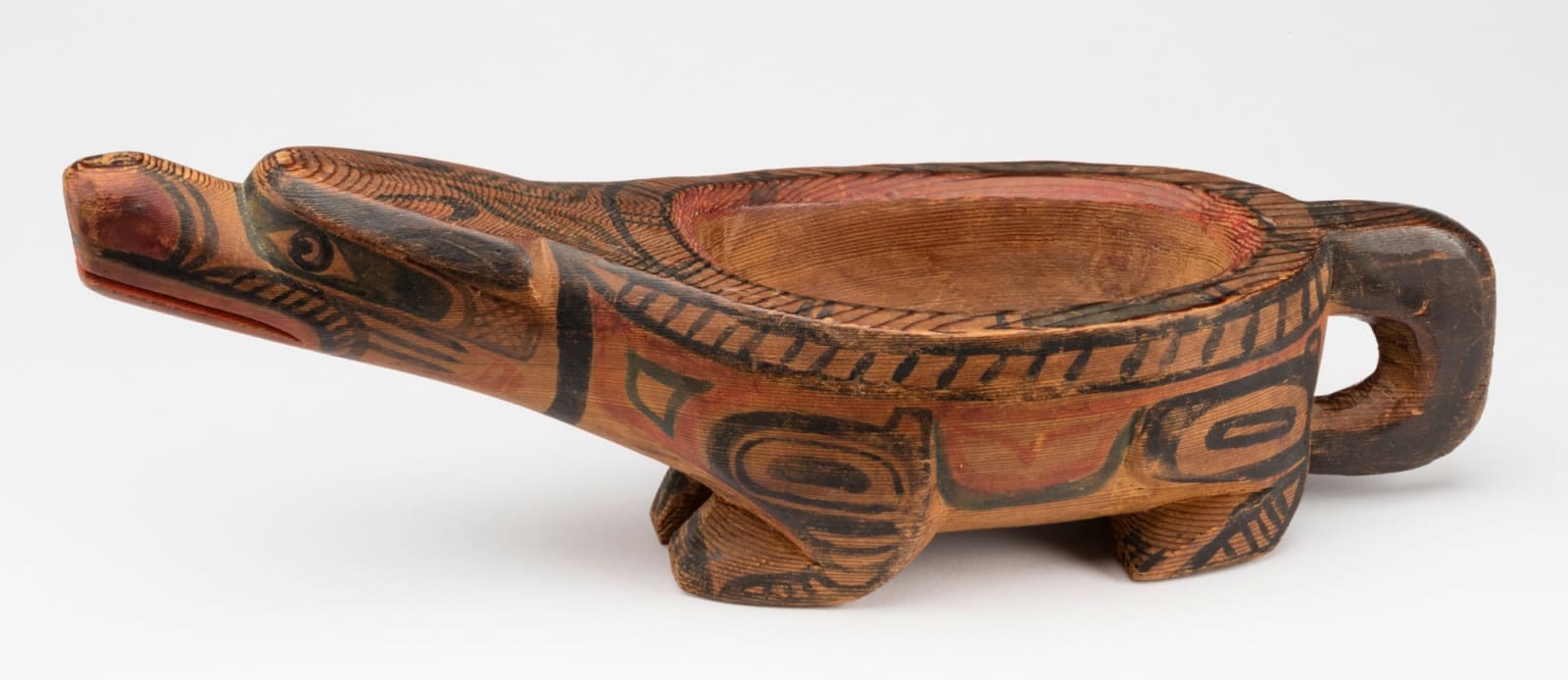 CHARLIE JAMES (YAKUDLAS) (1867-1937 or 1938) KWAKWA̱KA̱ʼWAKW, Wolf Form Feast Bowl, c. 1900
