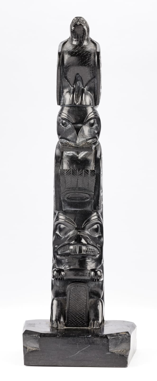 RUFUS MOODY, C.M. (1923-1998) SKIDEGATE, B.C., Model Totem Pole, 1961