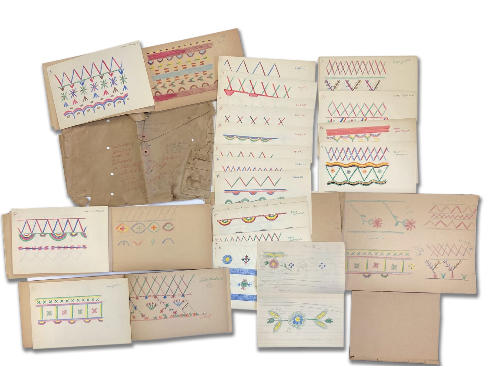 HAROLD SAMSON PFEIFFER (1908-1997) CANADIAN, Embroidery Designs of Indigenous Communities in Canada, 1955/56-60