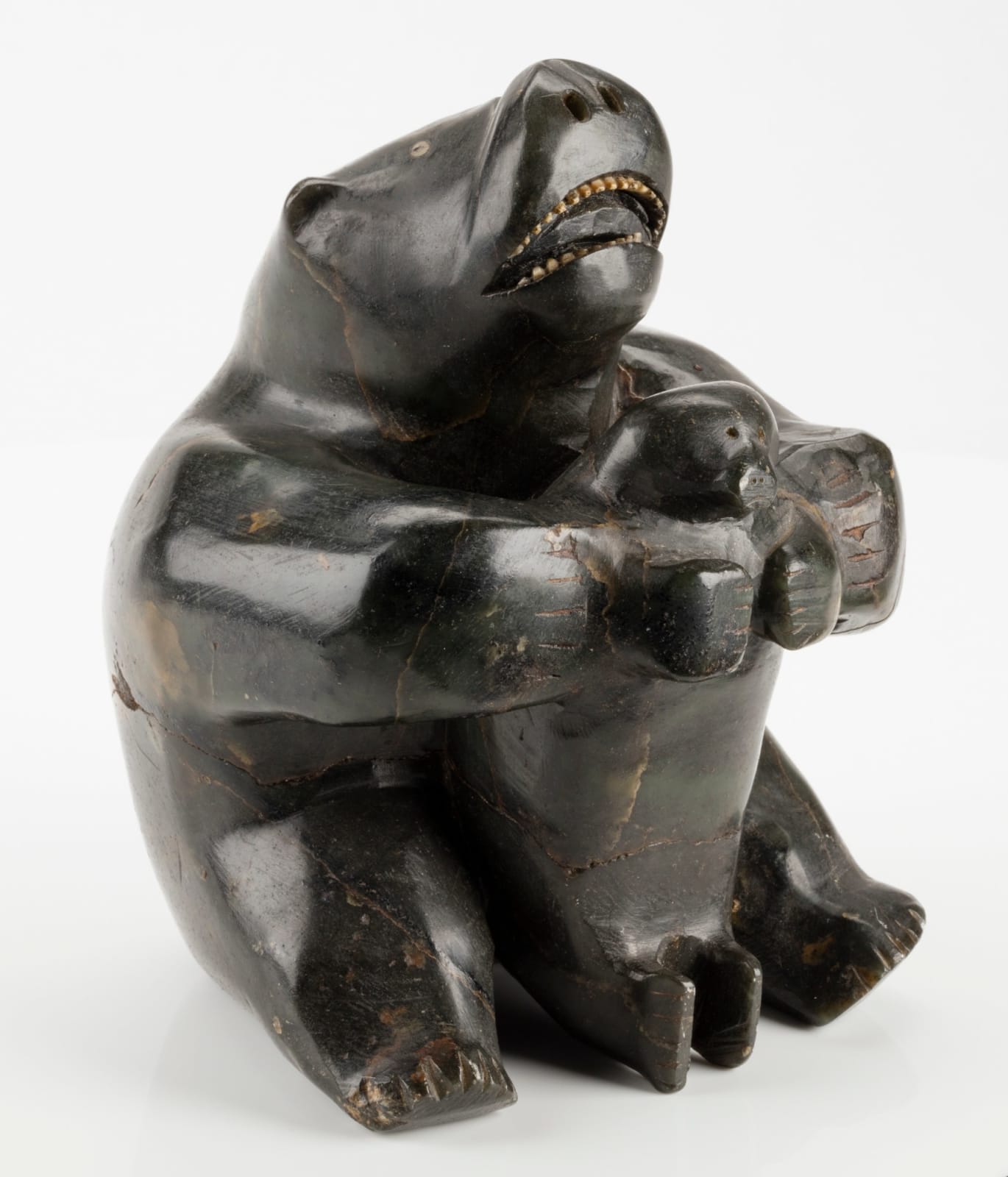 UNIDENTIFIED ARTIST, INUKJUAK (PORT HARRISON), Bear with Captured Seal, c. early to mid 1950s