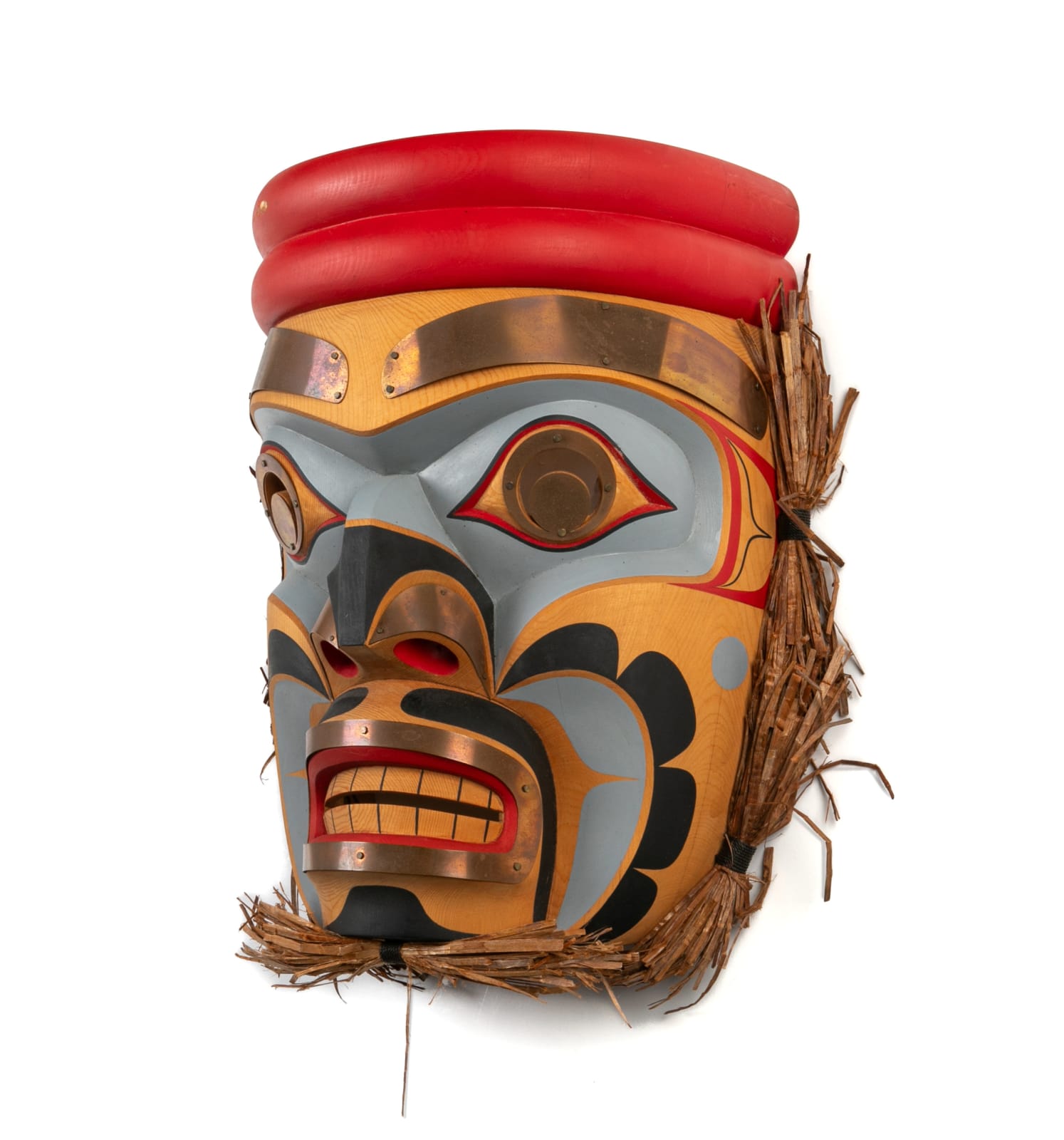 JAY BRABANT (1970-) CREE, VICTORIA, B.C., Kwakwa̱ka̱ʼwakw Style Chief Mask, Aug 1999