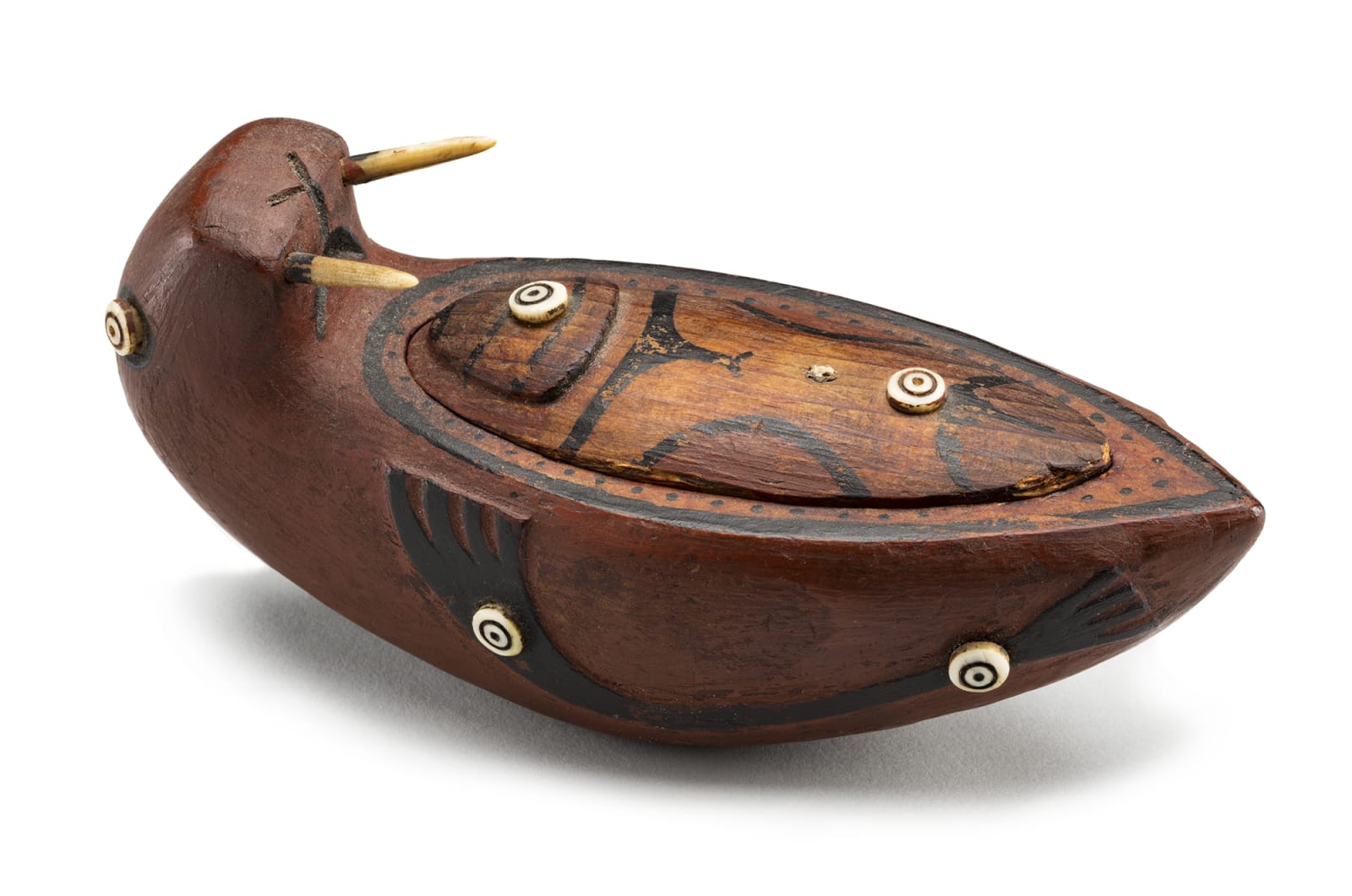 UNIDENTIFIED YUP’IK ARTIST, PROBABLY LOWER YUKON, ALASKA, Walrus Effigy Snuff Box, late 19th century