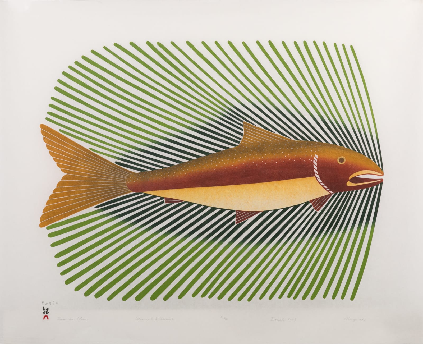 KENOJUAK ASHEVAK, C.C., R.C.A. (1927-2013) KINNGAIT (CAPE DORSET), Summer Char, 2003 #9