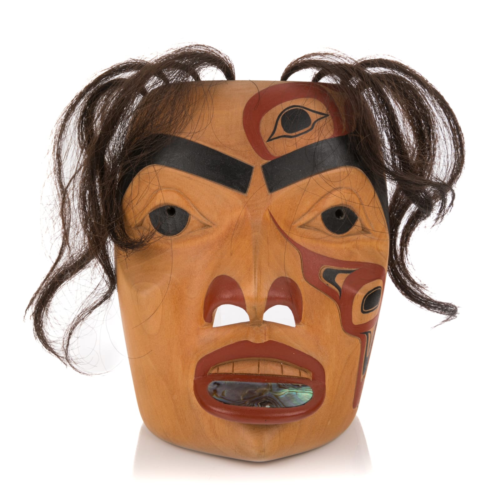 GEORGE PENNIER (1957-) COAST SALISH, MISSION, BC, Woman with Labret, mid-late 1980s