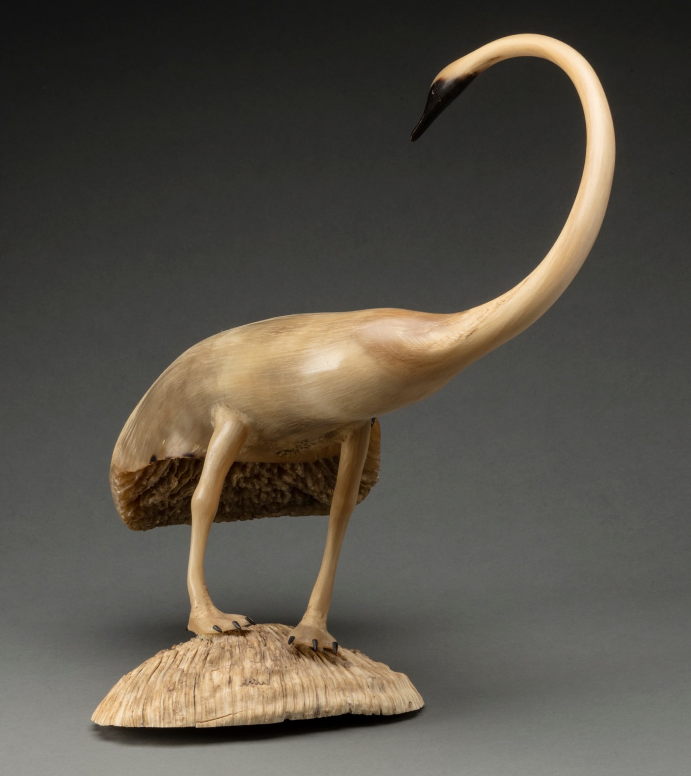 NICK SIKKUARK (1943-2013) KUGAARUK (PELLY BAY), Preening Crane, 1981