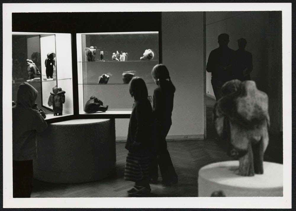 DAVID IKUTAAQ (1929-1984) QAMANI'TUAQ (BAKER LAKE), Father and Child, 1963