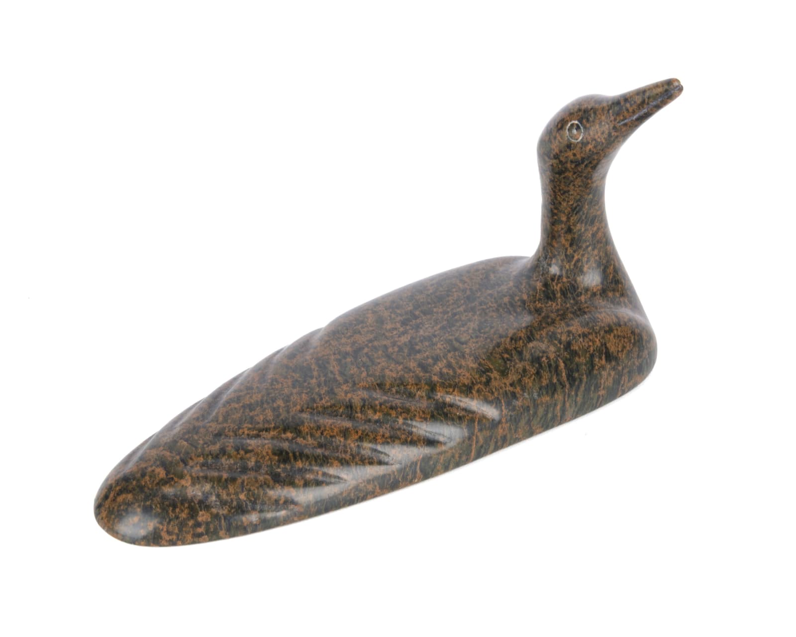 LUKTA QIATSUK (1928-2004) KINNGAIT (CAPE DORSET), Swimming Loon, 1990s