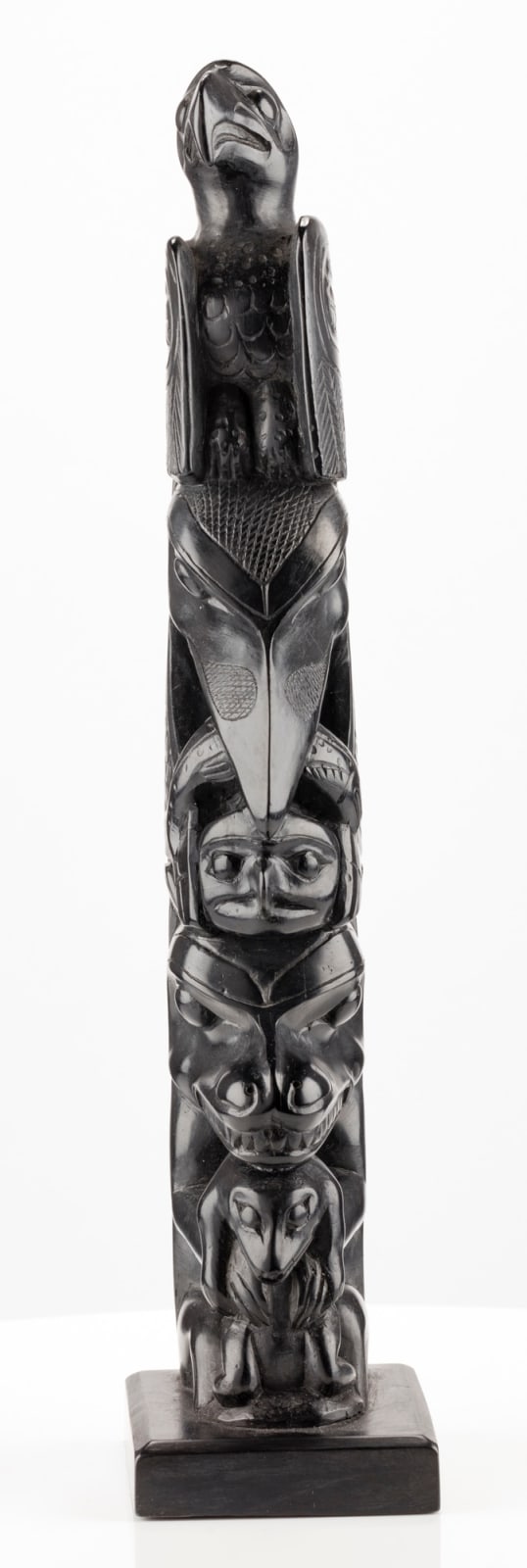 PROBABLY PAUL JONES (c. 1847-1927), SKIDEGATE, HAIDA GWAII, Model Totem Pole, c. 1900-1920