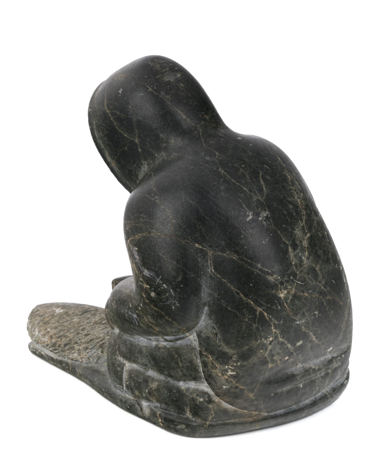 KALINGO, NUNAVIK (ARCTIC QUEBEC), Man Carving a Qulliq (Kudlik, 1970s