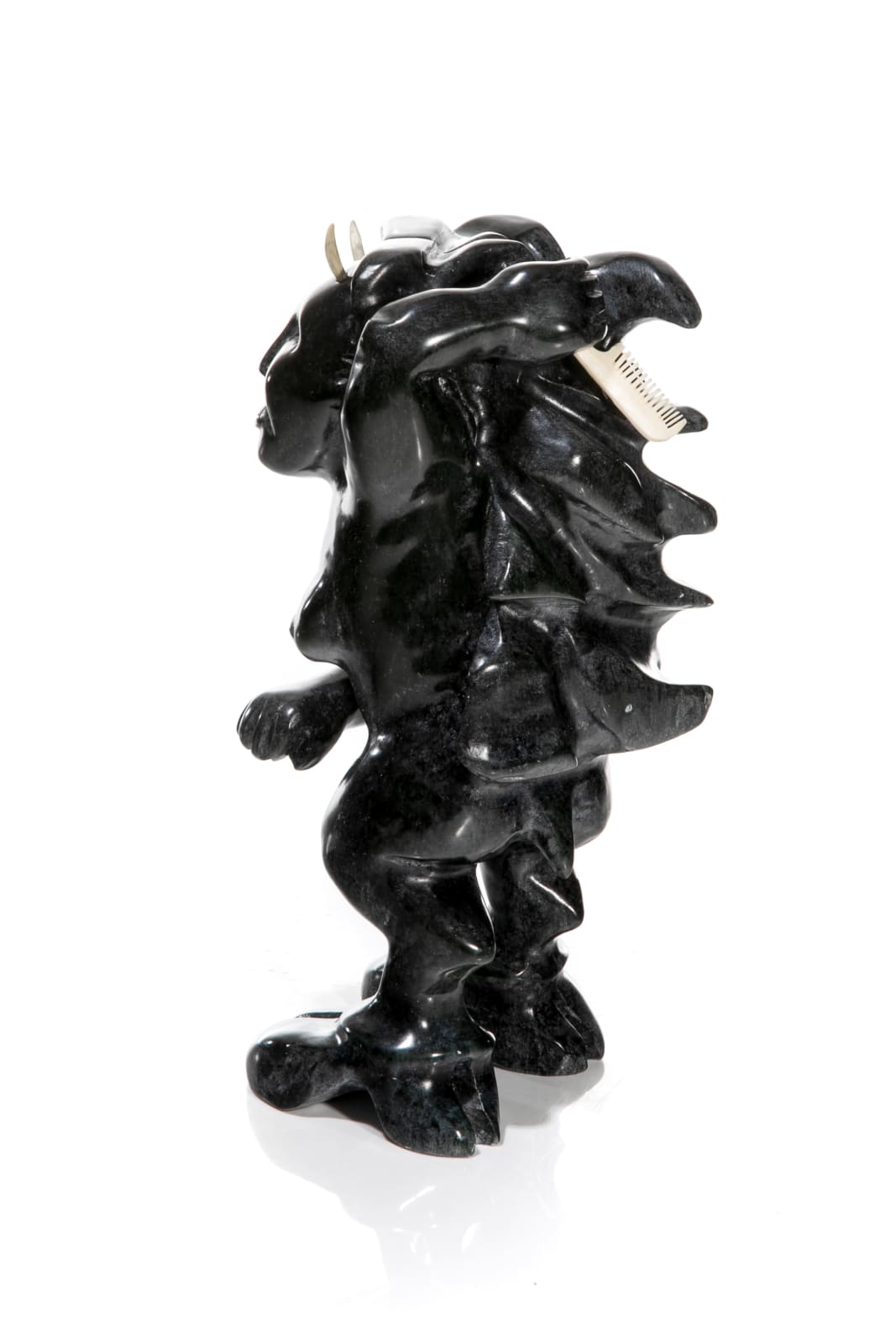 ADAM ALORUT (1980-2020) IQALUIT (FROBISHER BAY) / OTTAWA, Tornaq (Tuurngaq) Combing its Hair, 2008