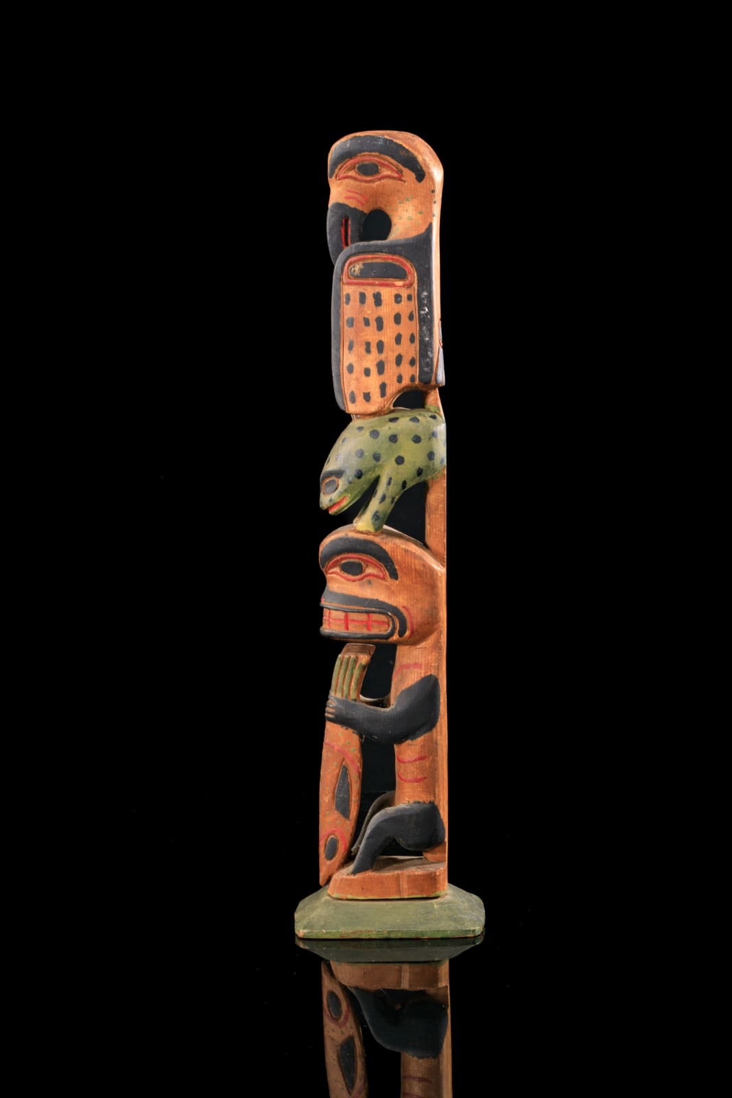 UNIDENTIFIED TLINGIT ARTIST, AFTER JAMES RUDOLPH (1858-1933), Model Totem Pole, c. 1920-30