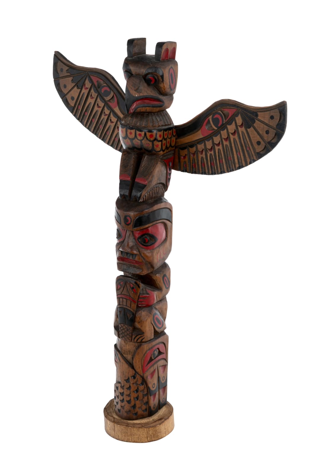 JIMMY JOHN (1876-1988), MOWACHAHT/MUCHALAHT (NUU-CHAH-NULTH), Model Totem Pole, 1950s