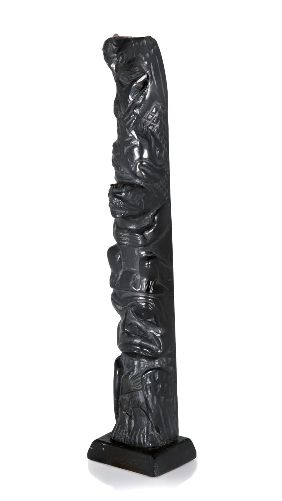 CAPTAIN ANDREW BROWN (1879-1962), HAIDA,MASSET, HAIDA GWAII, Model Totem Pole, c. 1950s / 1960s