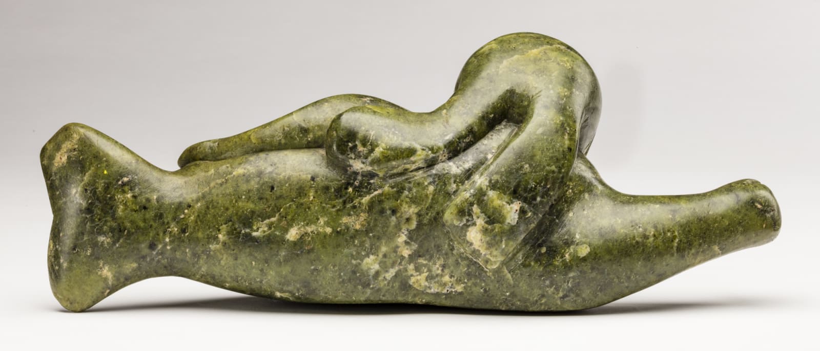 AQJANGAJUK SHAA, R.C.A. (1937-2019) KINNGAIT (CAPE DORSET), Smiling Sedna with Plaited Hair, , mid-1960s