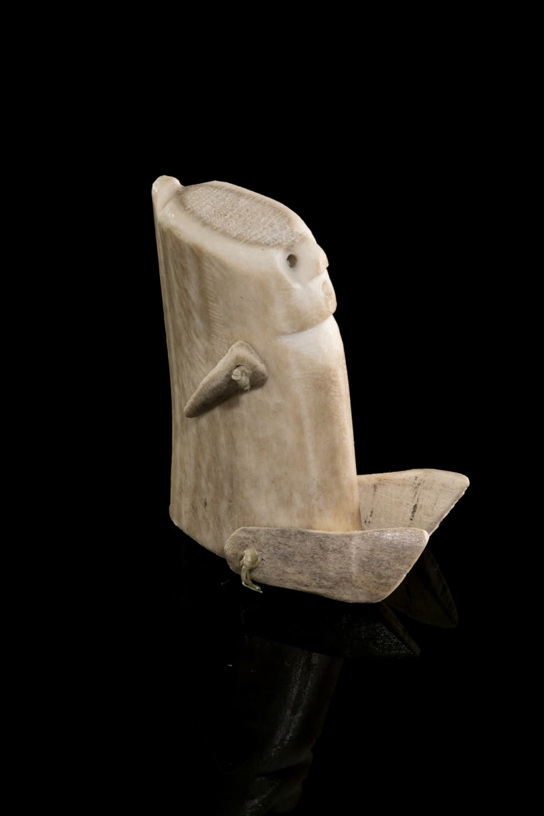 Attr: LUKE ANOWTALIK (1932-2006) ARVIAT (ESKIMO POINT), Seated Inuk (Articulated Doll), mid 1970s