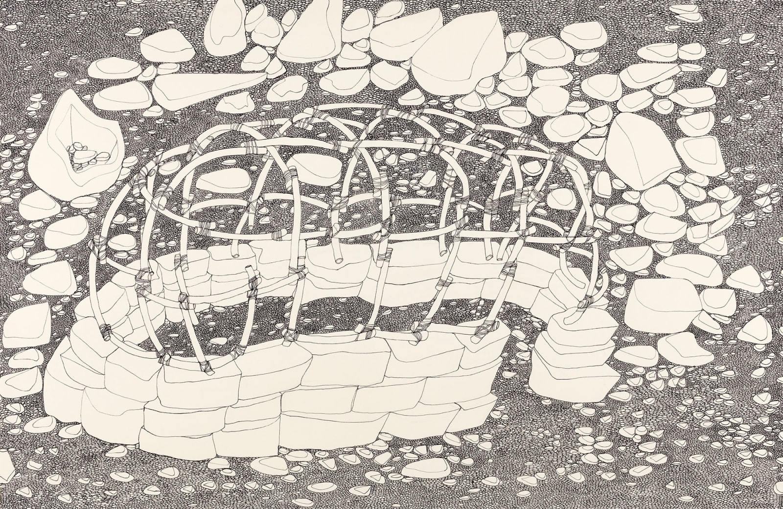 SHUVINAI ASHOONA (1961-) KINNGAIT (CAPE DORSET), Shelter, June 2005