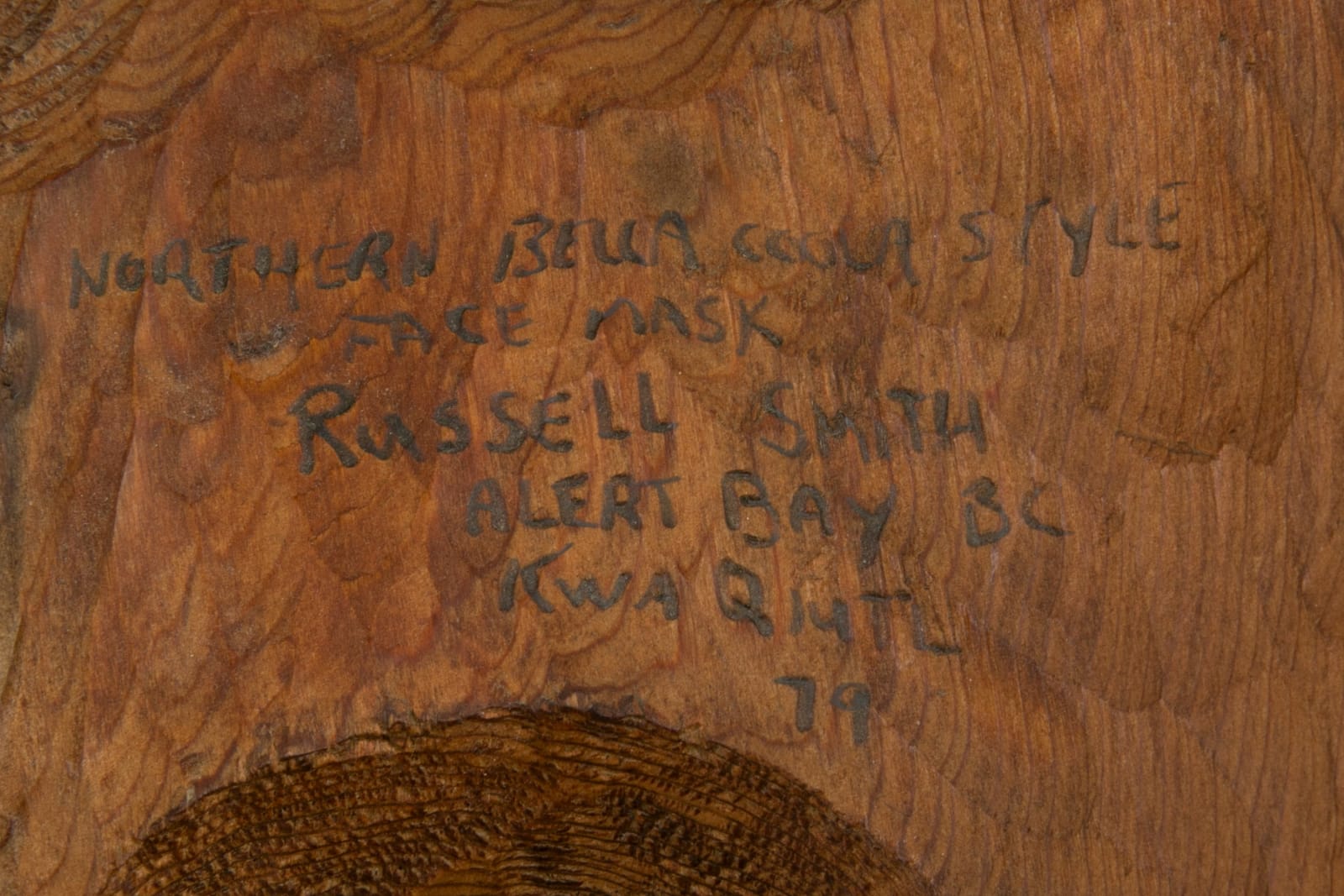 RUSSELL SMITH (1950-2011) KWAKWA̱KA̱ʼWAKW, Northern Bella Cool Style Face Mask, 1979