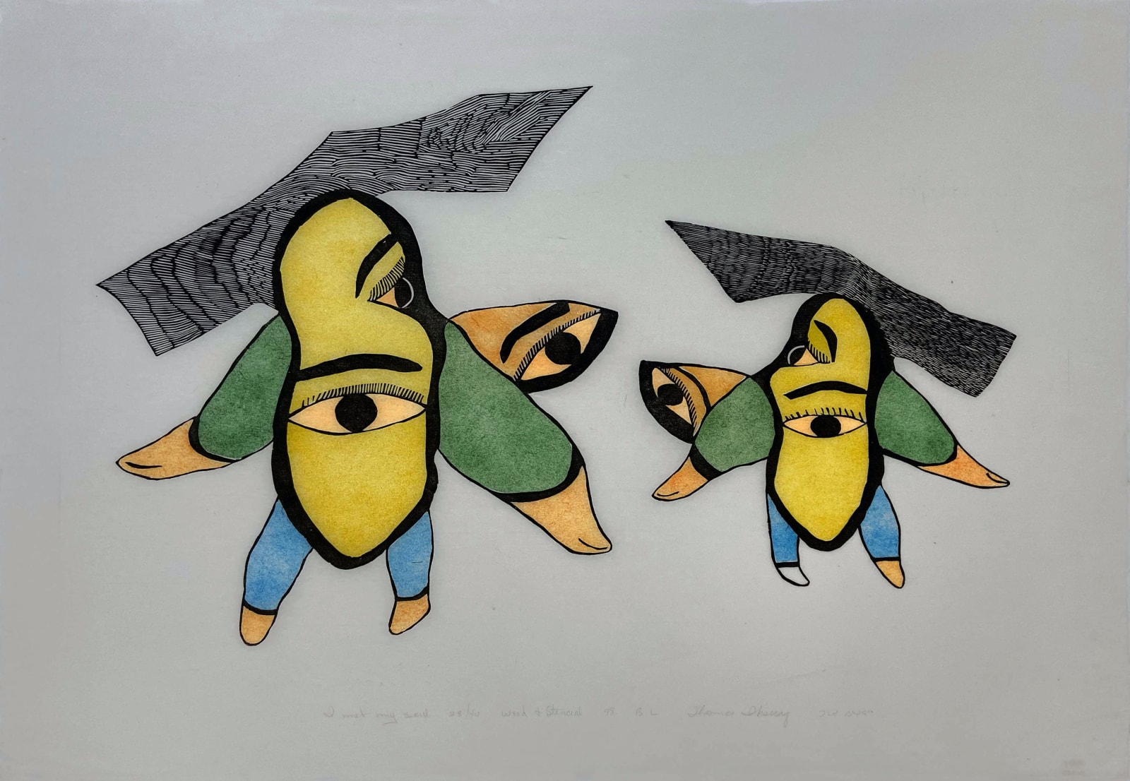 THOMAS IKSIRAQ (1941-) QAMANI'TUAQ (BAKER LAKE), I Met My Soul, 1998 #6