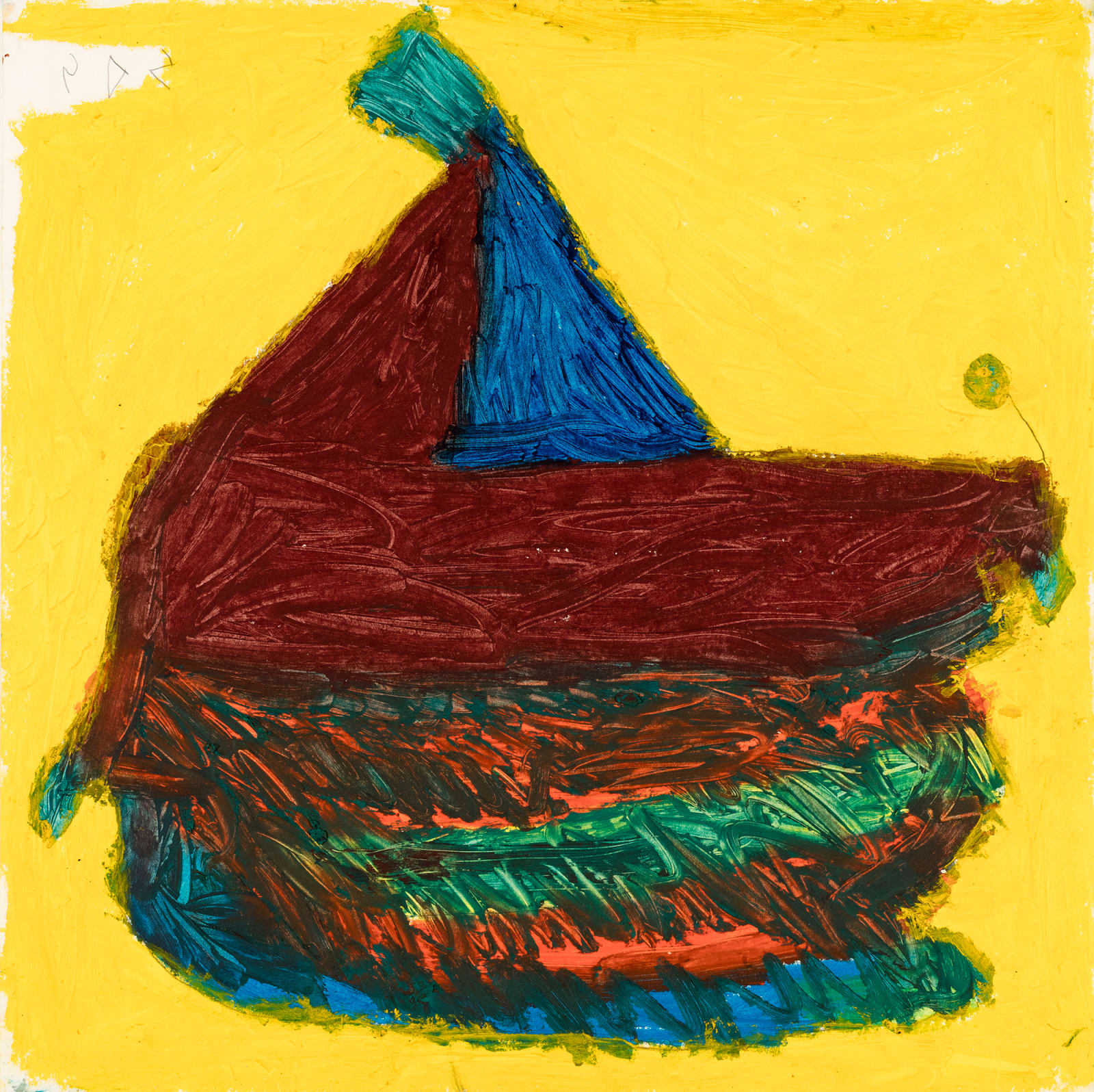 SHEOJUK ETIDLOOIE (1932-1999) KINNGAIT (CAPE DORSET), Untitled (Sailboat), c. 1999