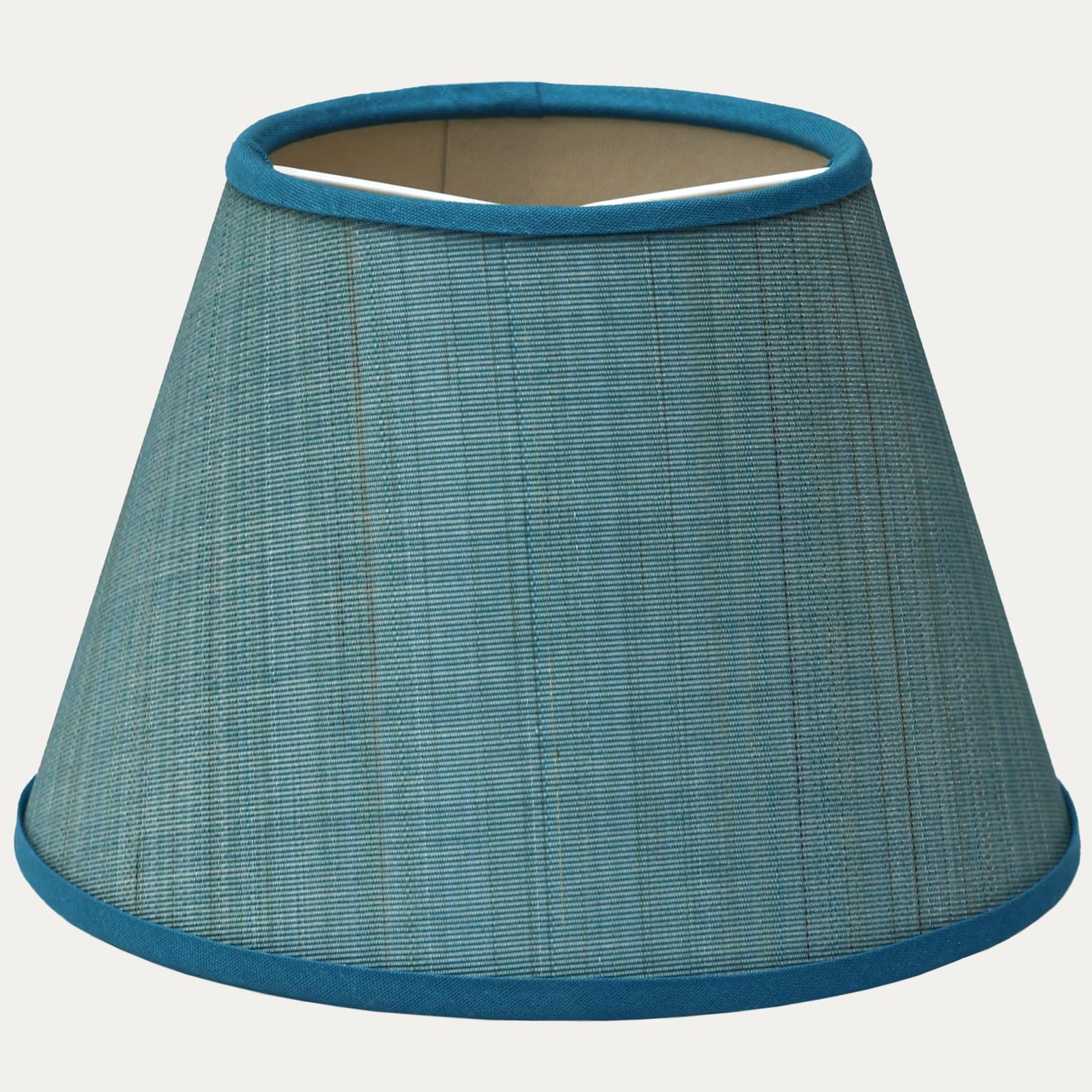 John Boyd Paso Pale Marine Horsehair Clip-on Lampshade with Cream Linen Lining