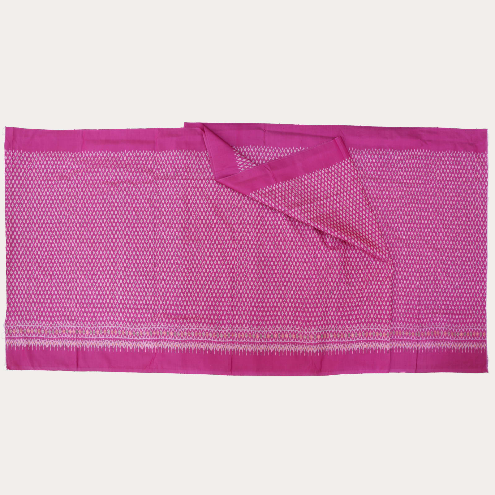 Hand-woven Pink Thai Silk from Isan Region