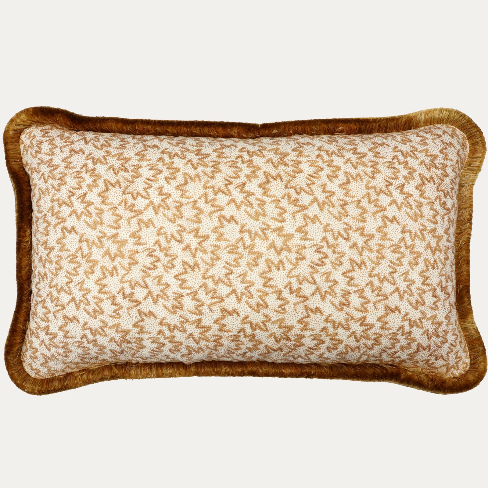 Warner Textile Archives Nathalie Caramel Cushion with Silk Trim handmade by Floren