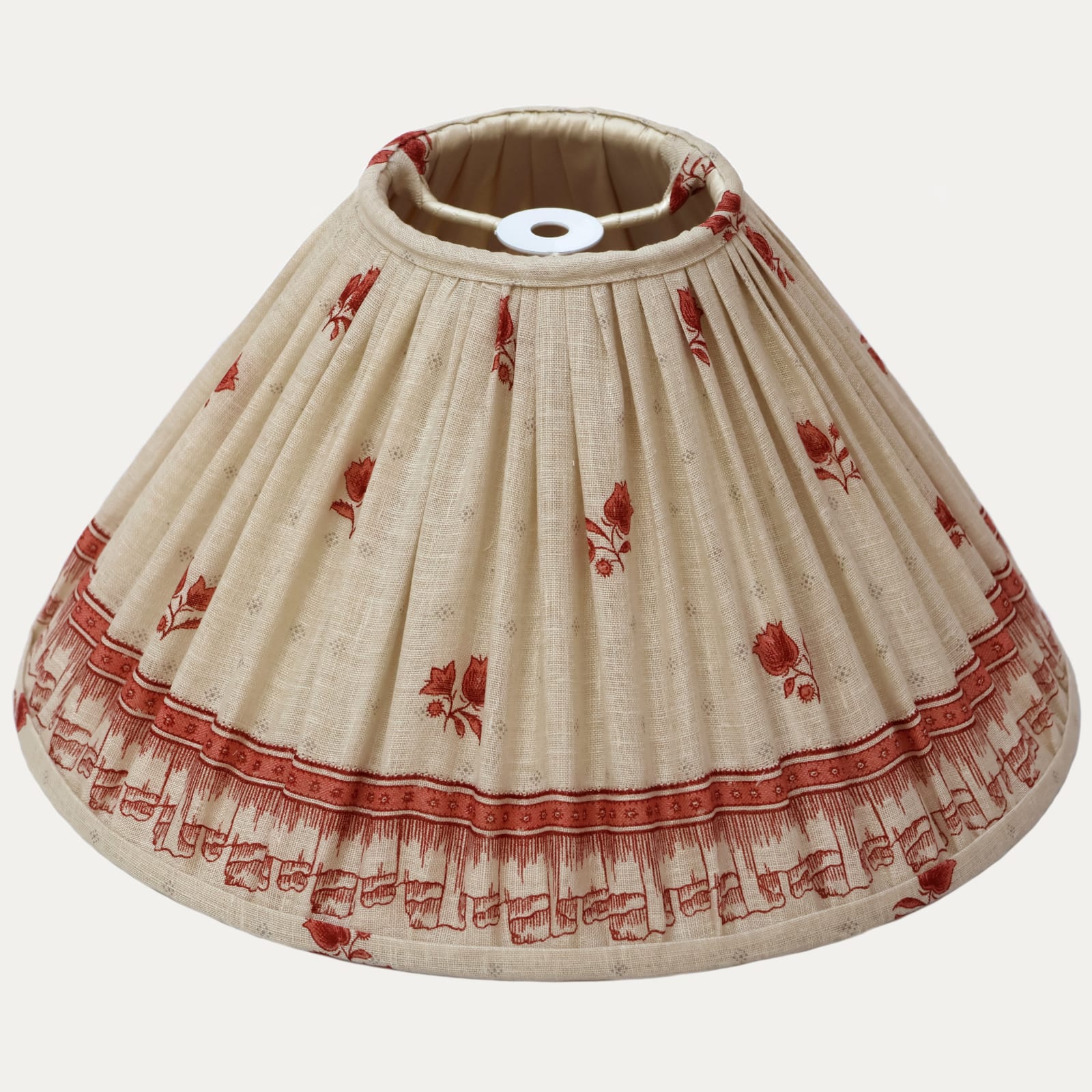 Decors Barbares Red Polonaise Handsewn Coolie Lampshade