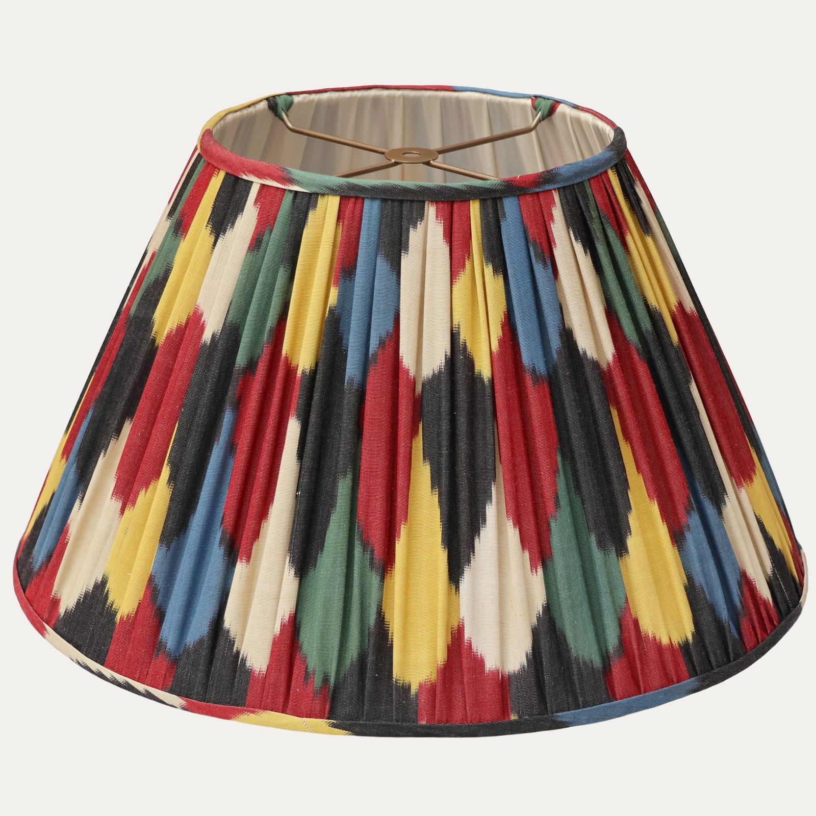 Robert Kime Harlequin Ikat Handsewn Gathered Lampshade