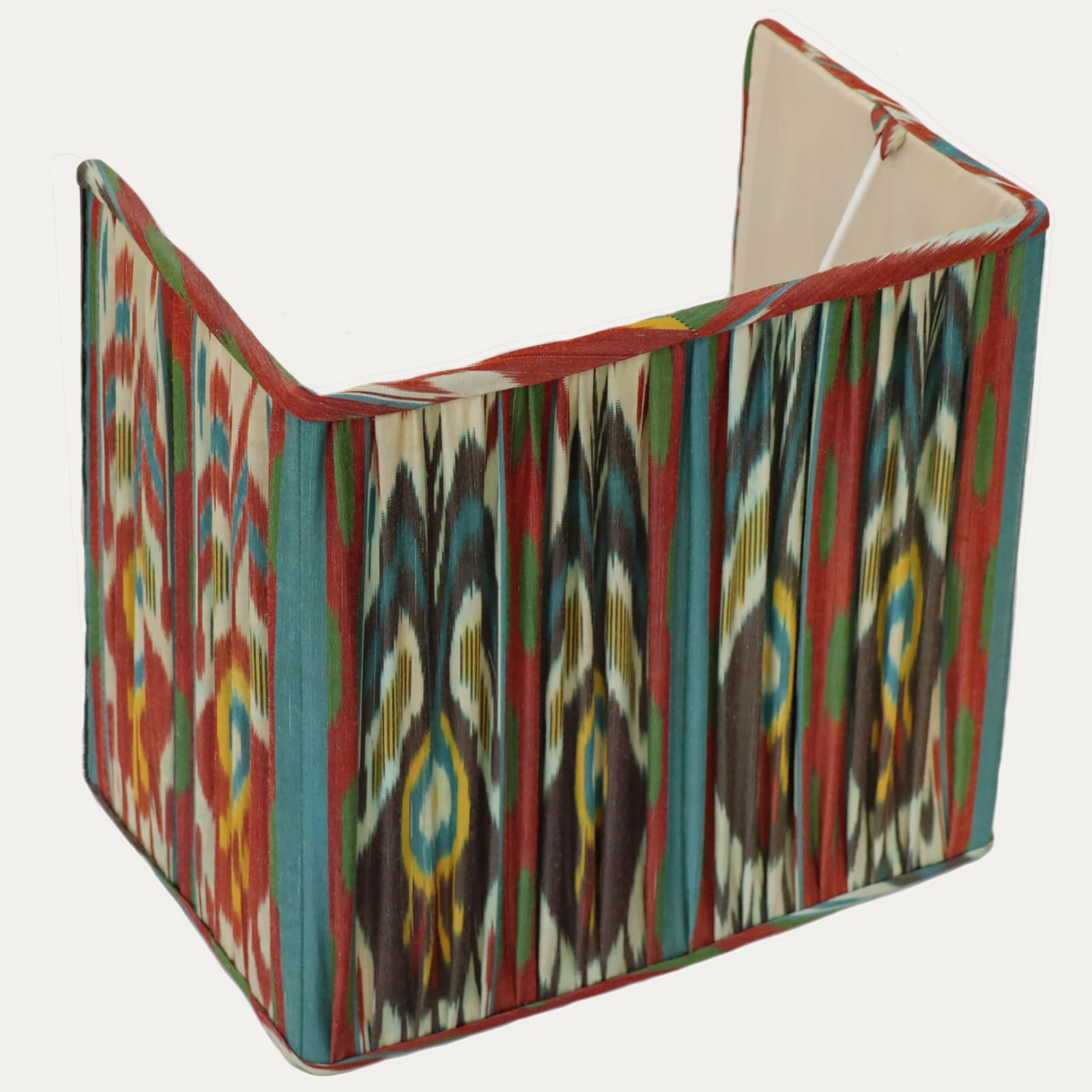 Robert Kime Peacock Blue Ikat Half Shield Wall Light Lampshade