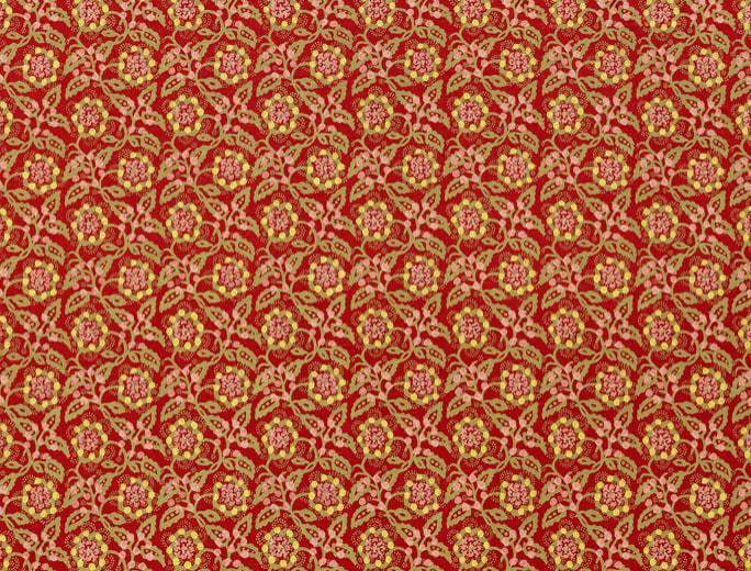 Polka Khaki On Red