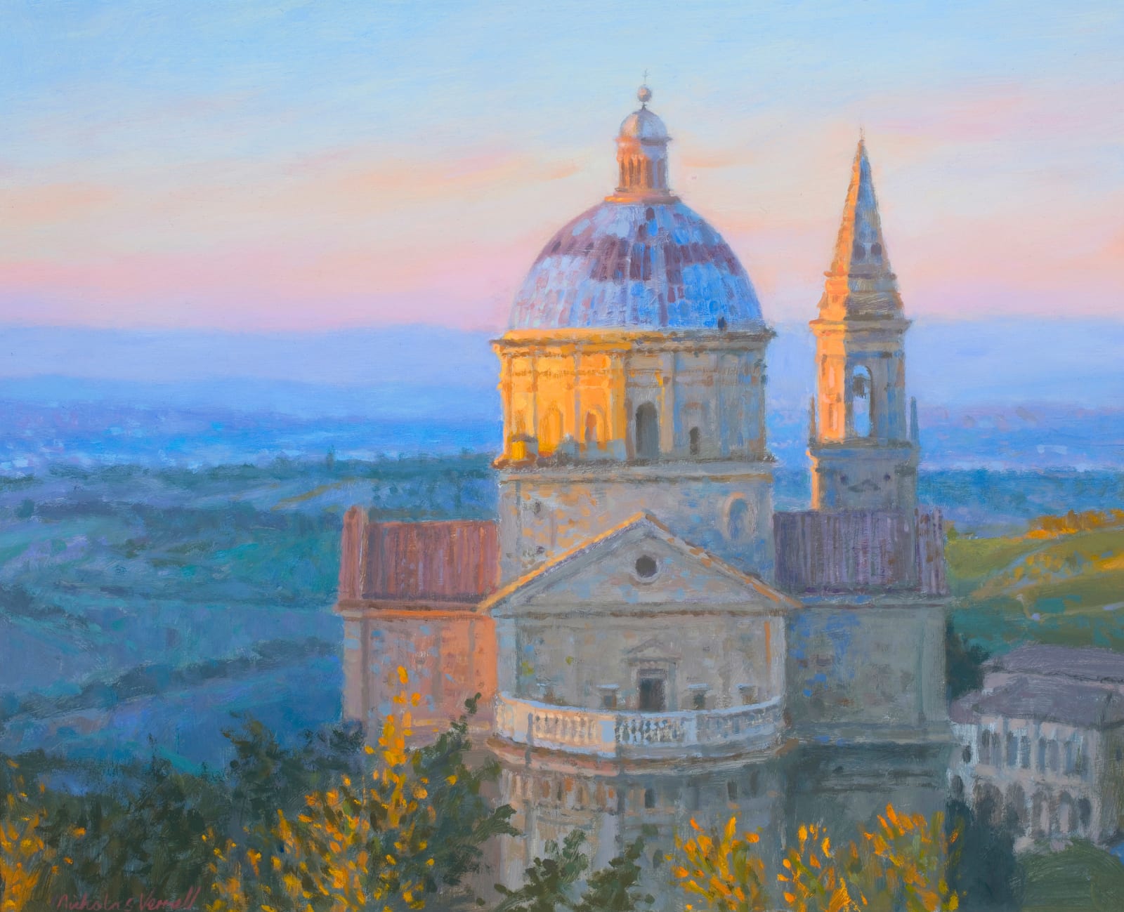 Nicholas Verrall Evening Light San Biagio Montepulciano
