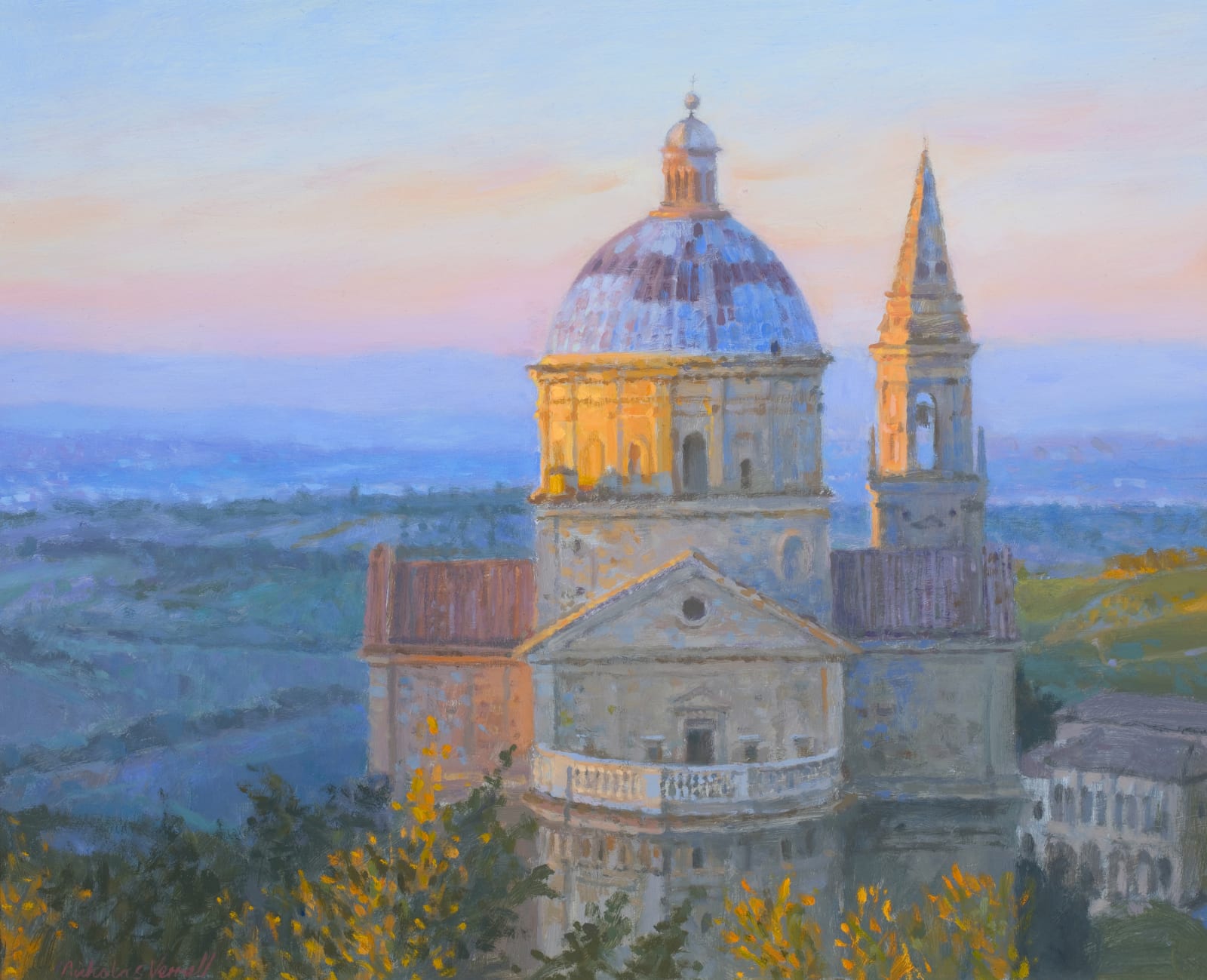Nicholas Verrall Evening Light San Biagio Montepulciano