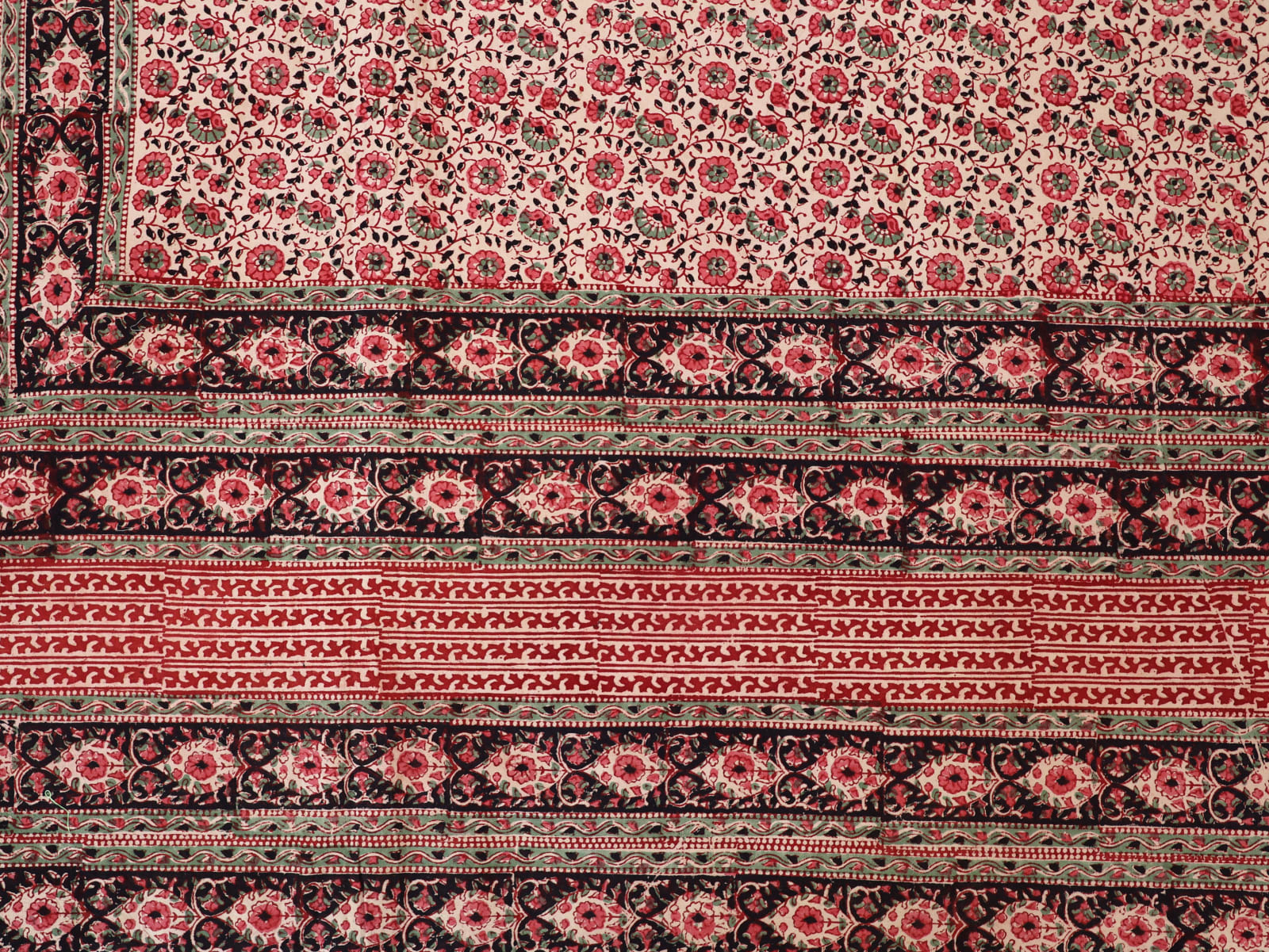A particularly large and intricately block printed hanging