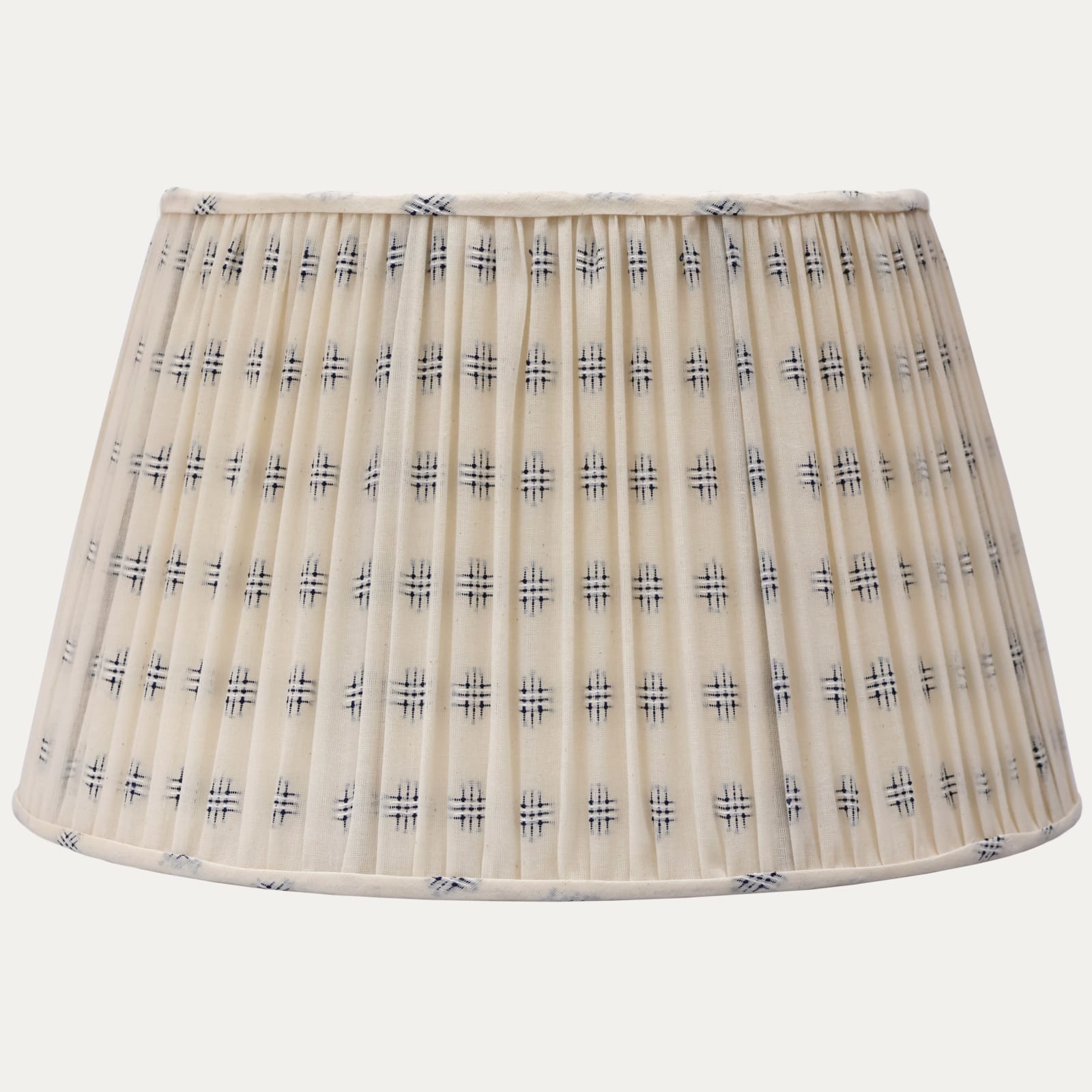 Embroidered Cotton Hand Sewn Gathered Lampshade