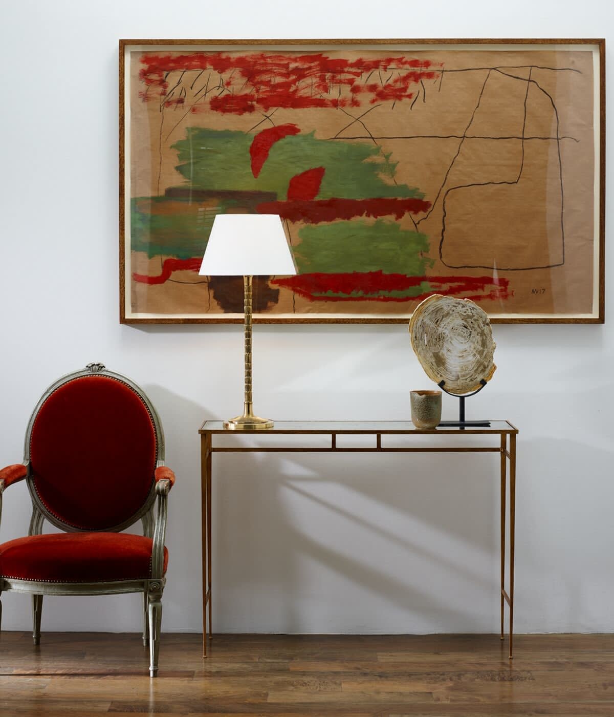 Acanthus Column Table Lamp Brass