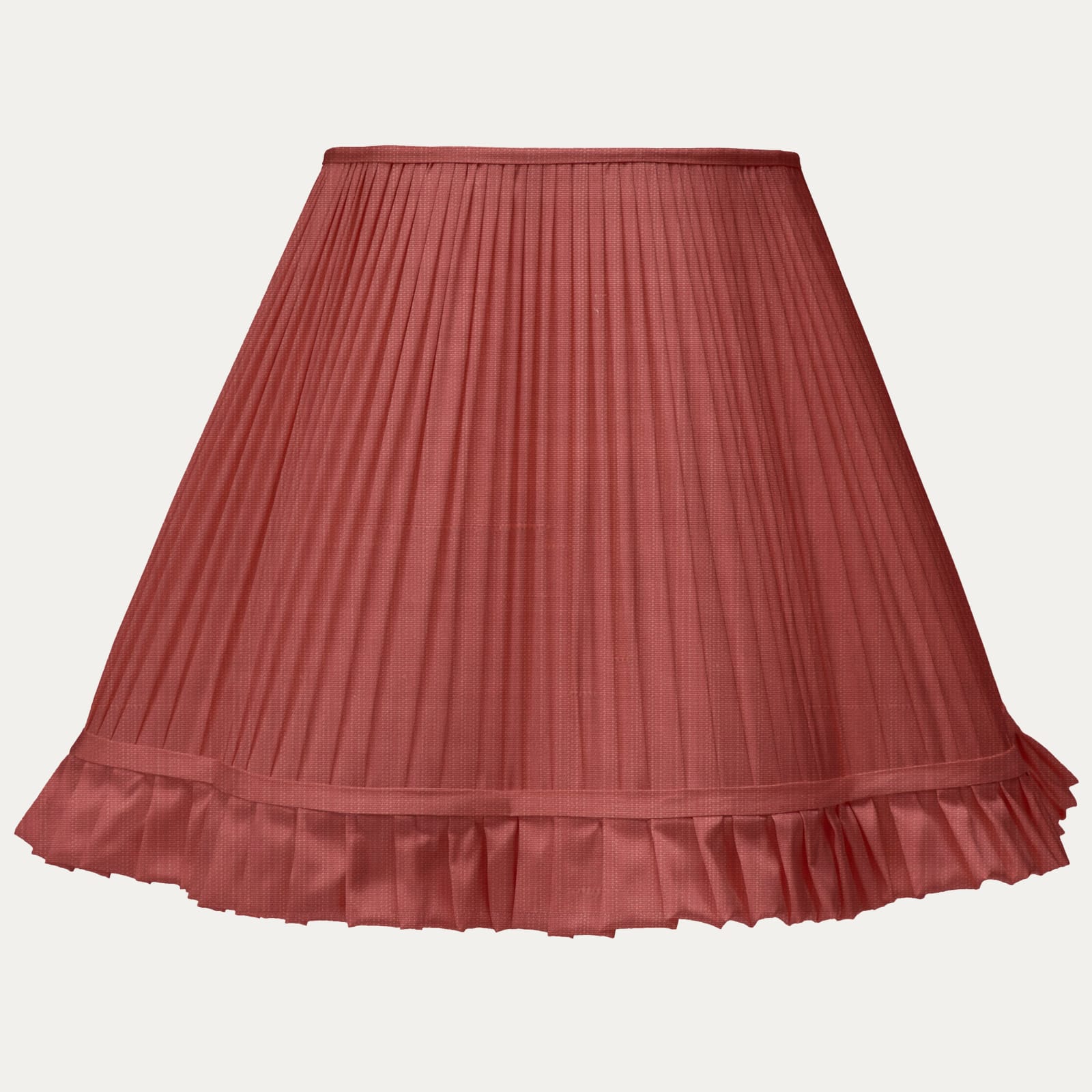 Red Museum Silk Scallop Lampshade
