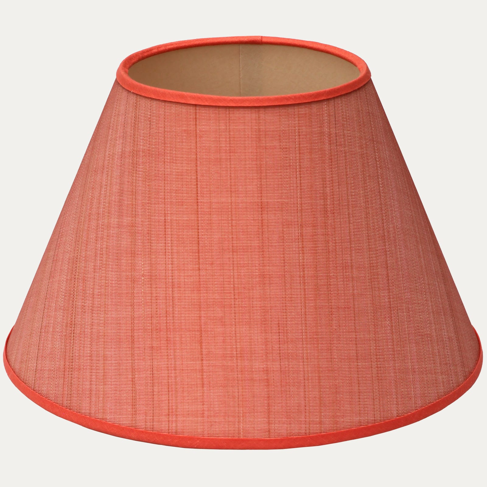 John Boyd Paso Pale Rust Horsehair Lampshade with Cream Linen Lining