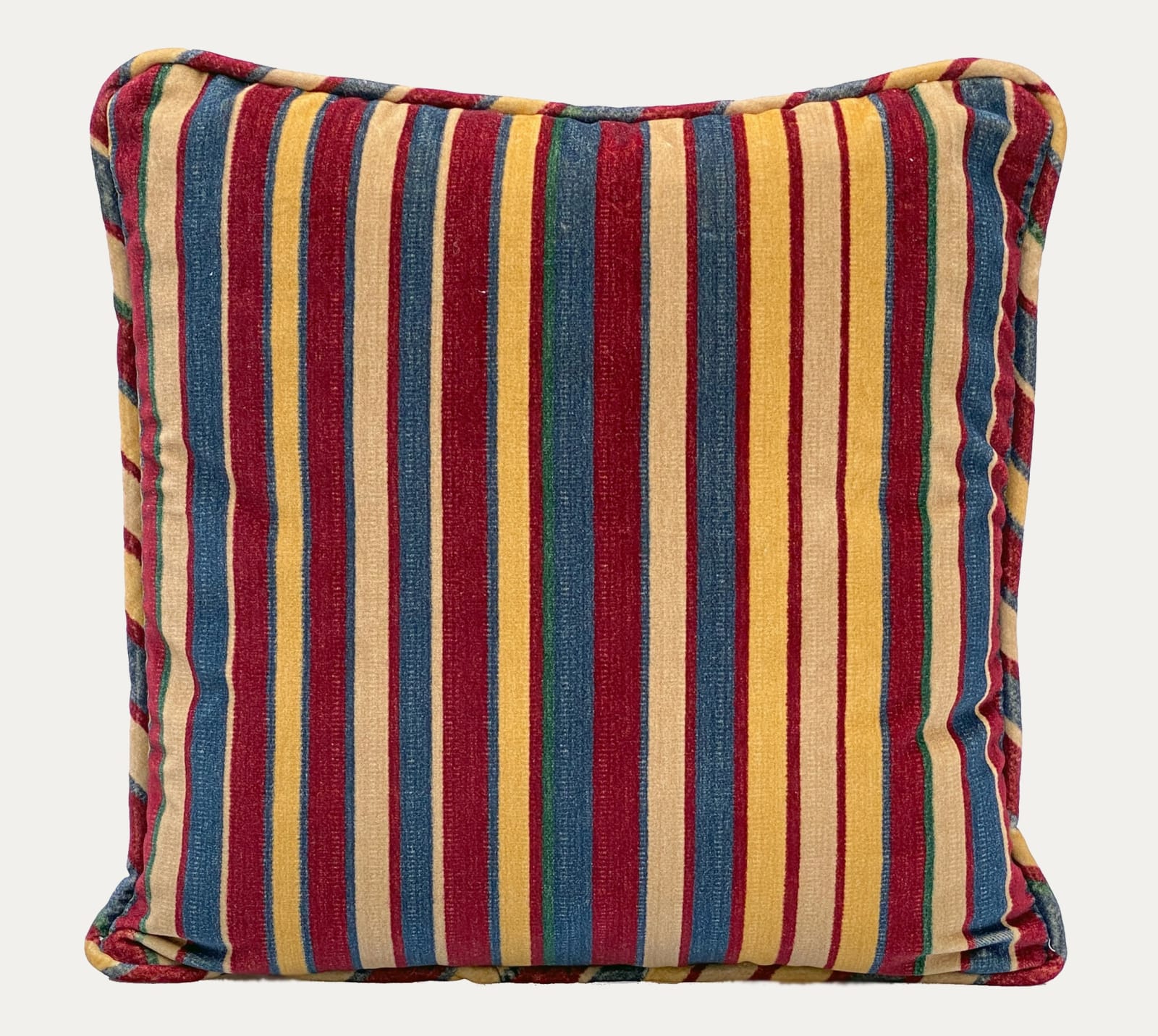 Robert Kime Palmyra Stripe Red Cushion handmade by Floren