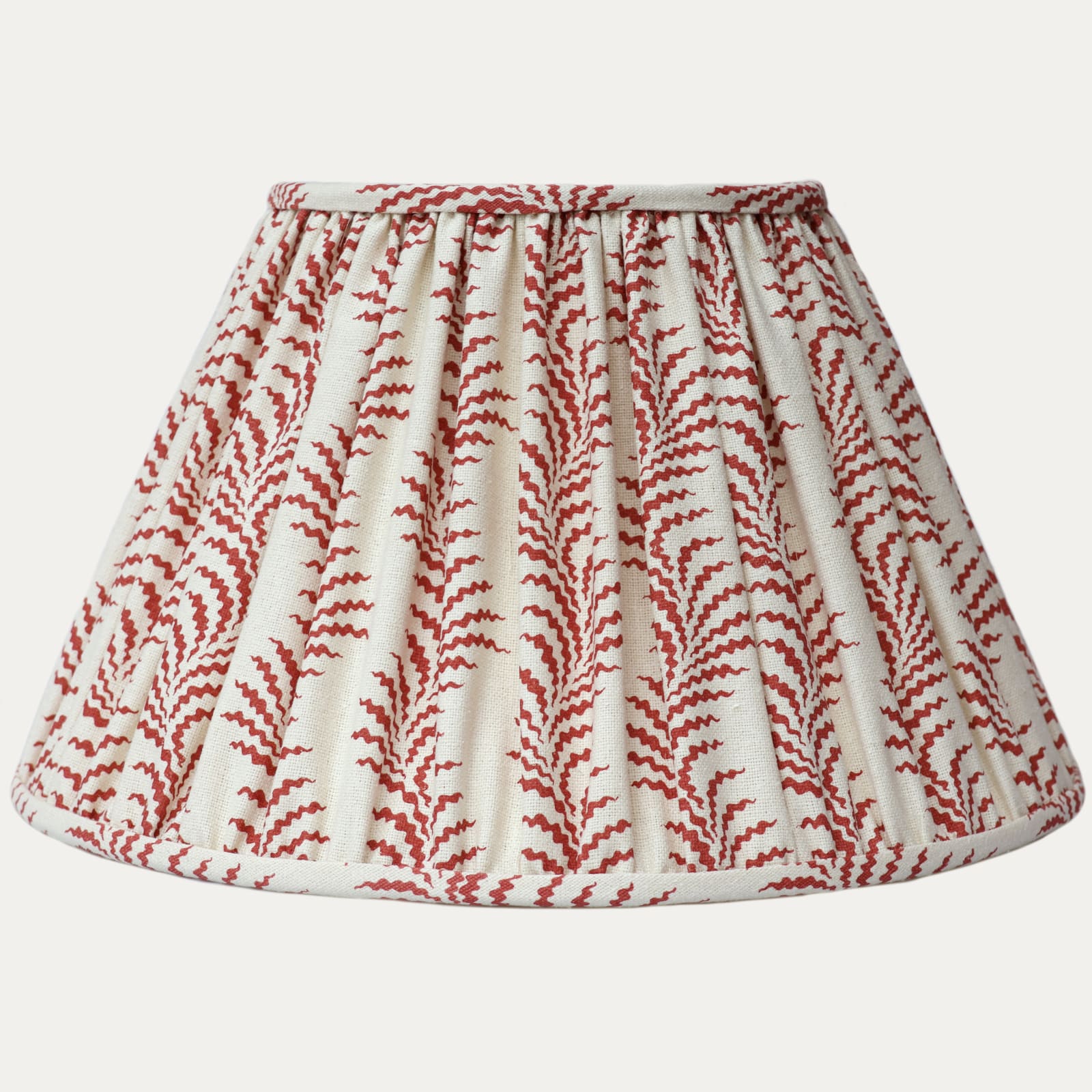 Soane Scolling Fern Silhouette Sorolla Red Handsewn Lampshade