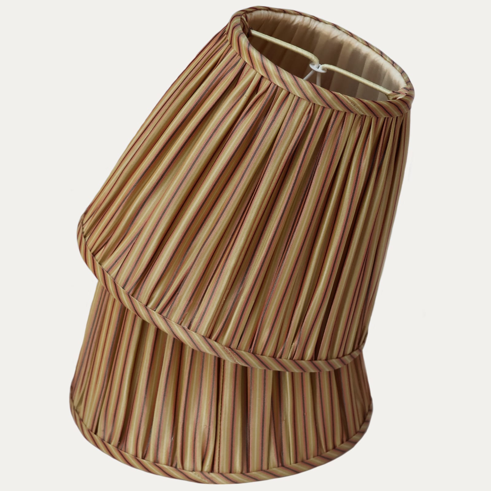 Claremont Autrichienne Striped Silk Candle Clip Lampshade