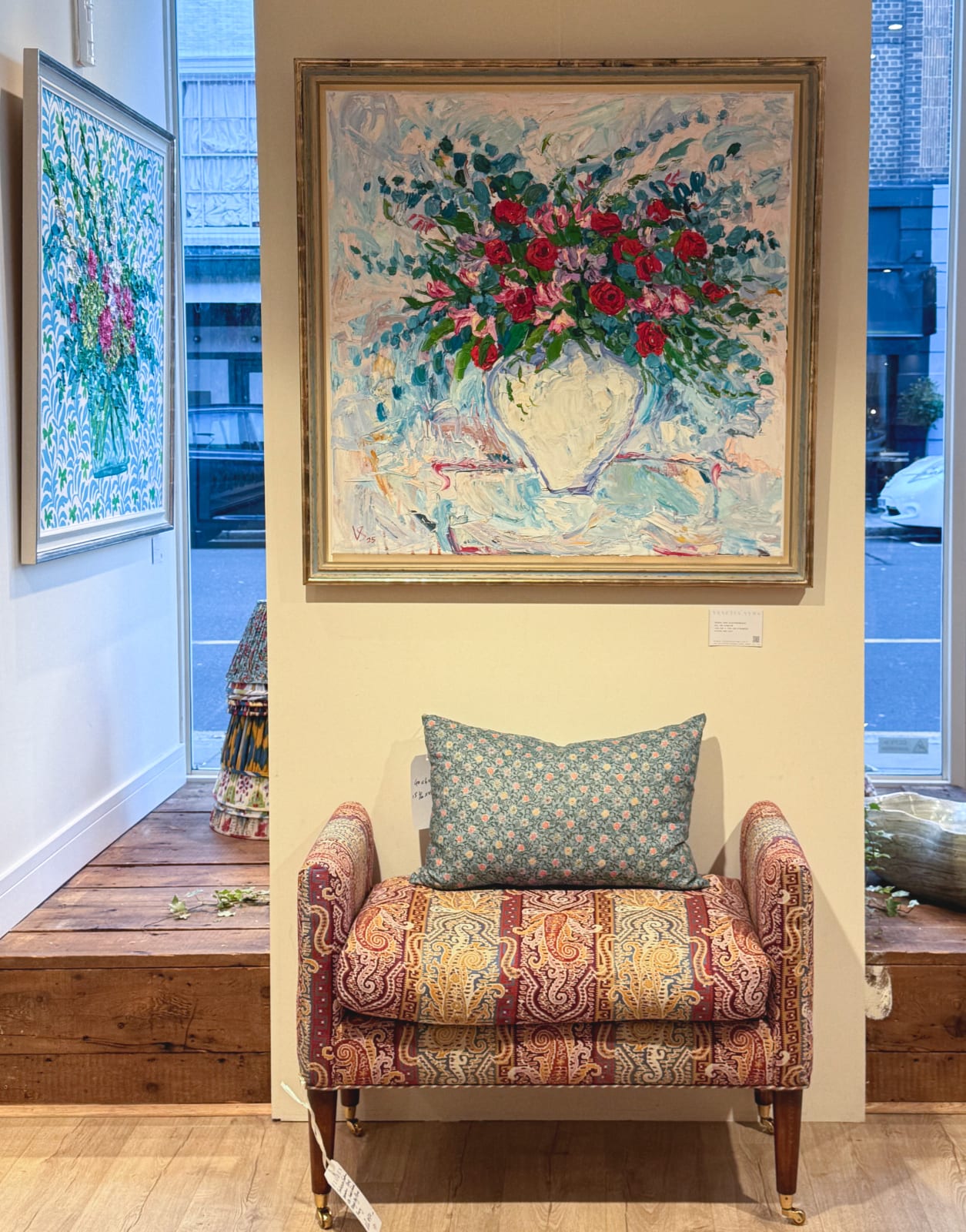 Salveson Graham Window Seat Upholstered in Pierre Frey Izmir