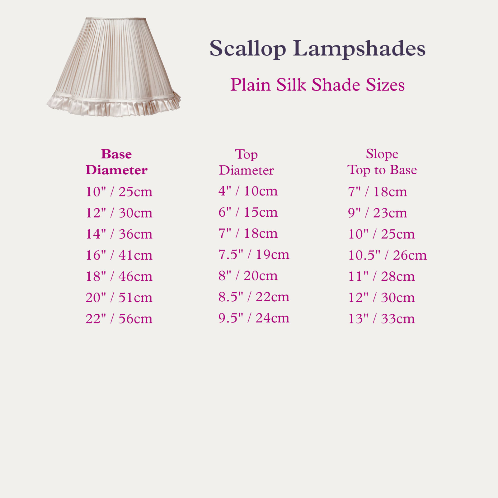 Floren, Taffetas Ninon 5206 Silk Scallop Lampshade