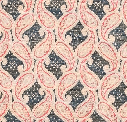 Calicut Paisley Dark Indigo On Beige