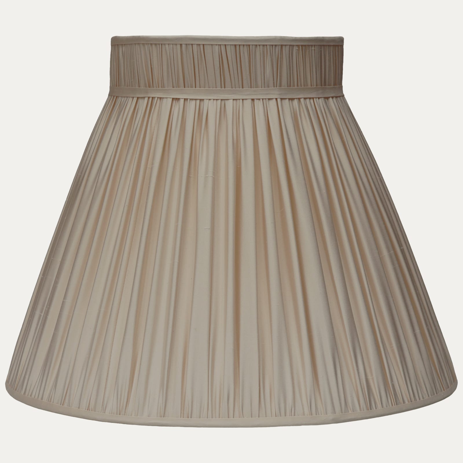 Smoke Faille Lugano Silk Collar Top Lampshade