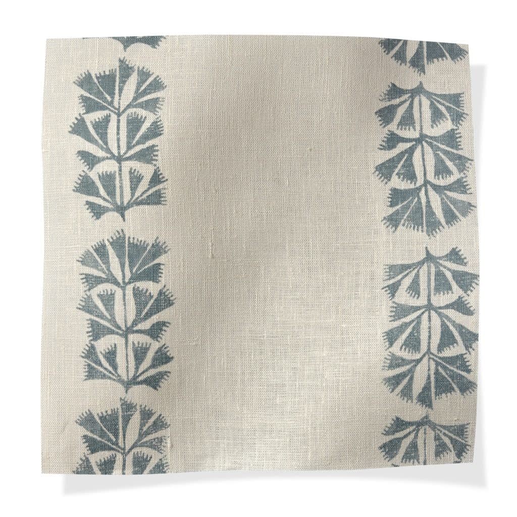 Sea Leaves Slate Blue Natural