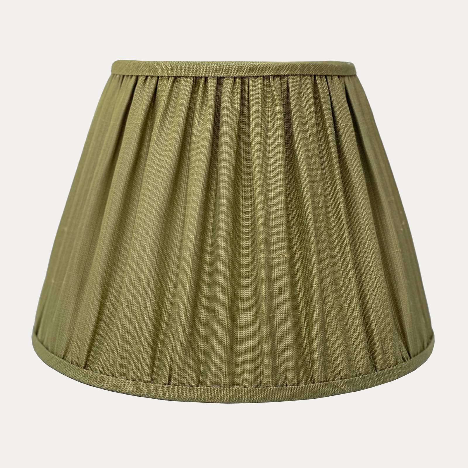 SFJ Khaki Silk Lampshade with Butterfly Clip Fitting