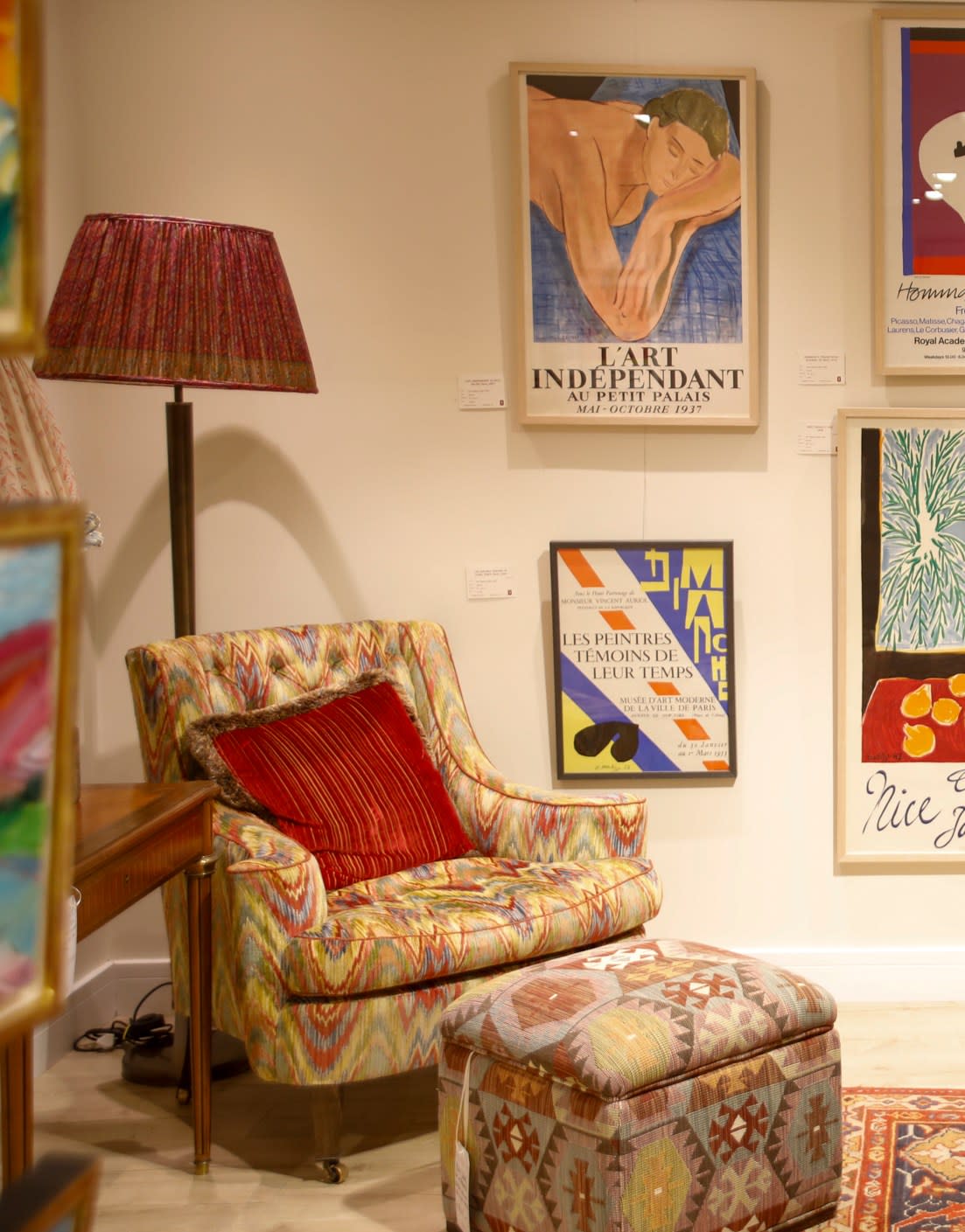 Howard Chairs Buttoned Drefus Armchair in Clarence House Talcy Document VelvetHoward Chairs Buttoned Drefus Armchair in Clarence House Talcy Document Velvet