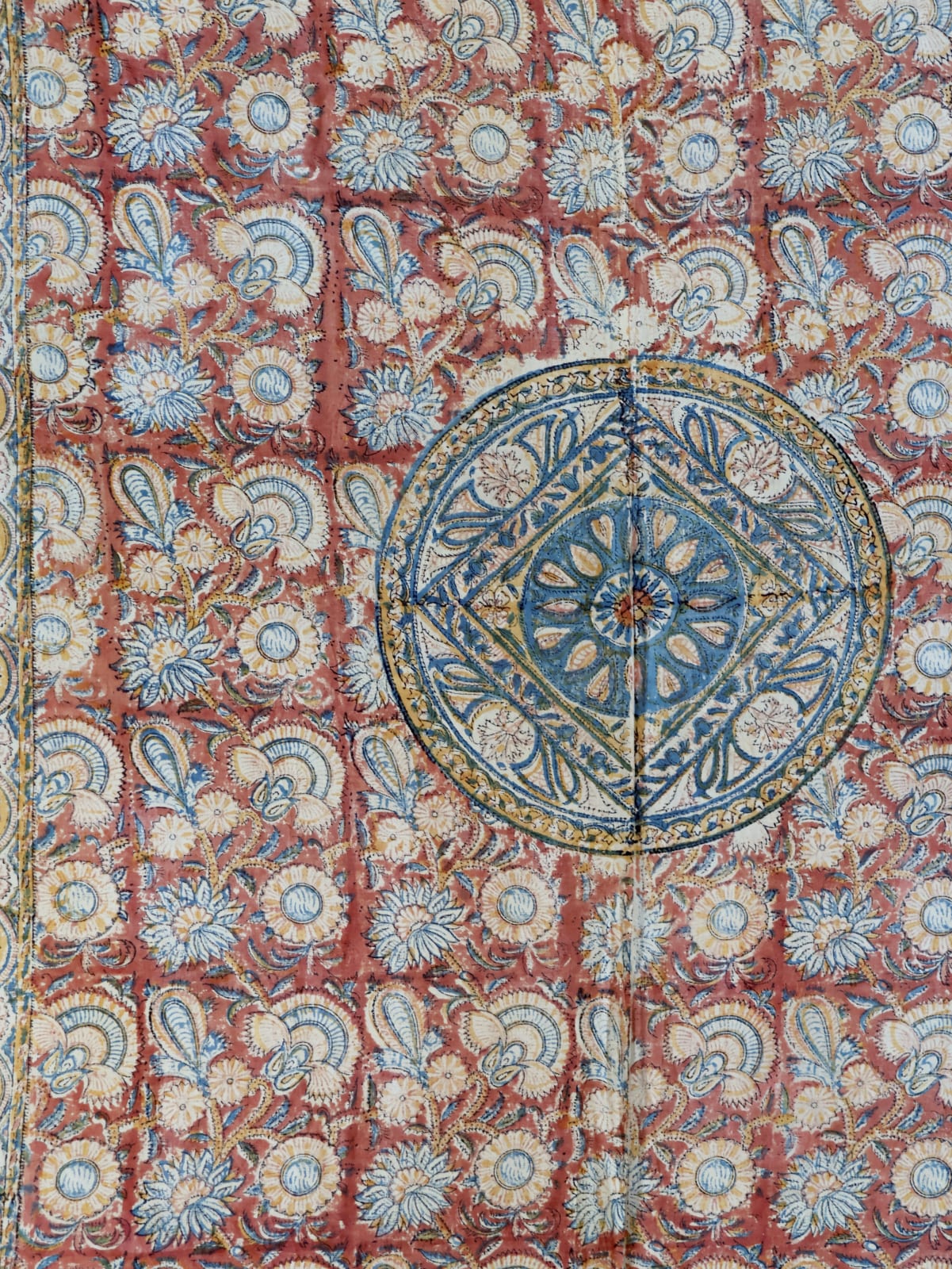 Indian Block Printed Tablecloth