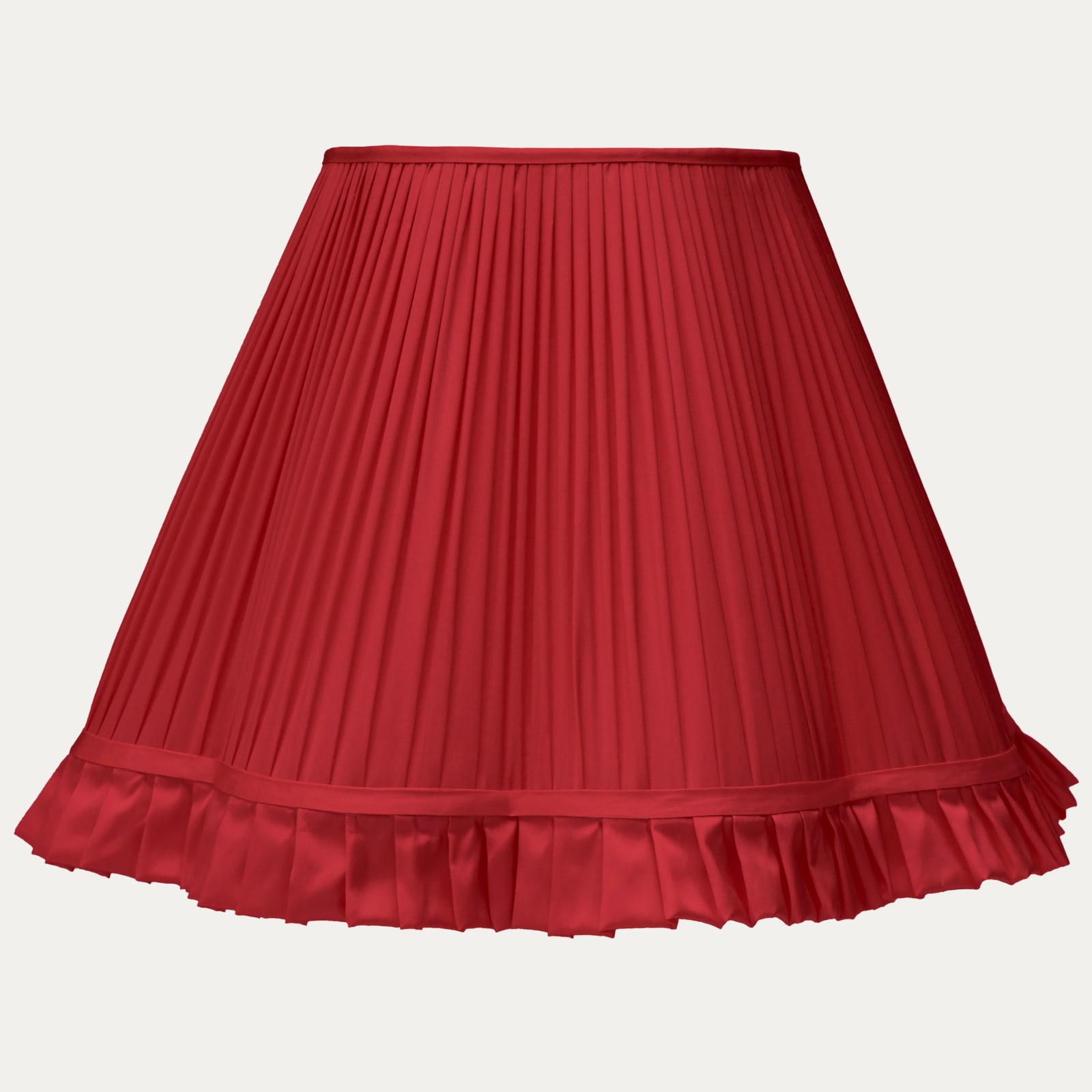 Framboise Taffetas Frontages Silk Scallop Lampshade