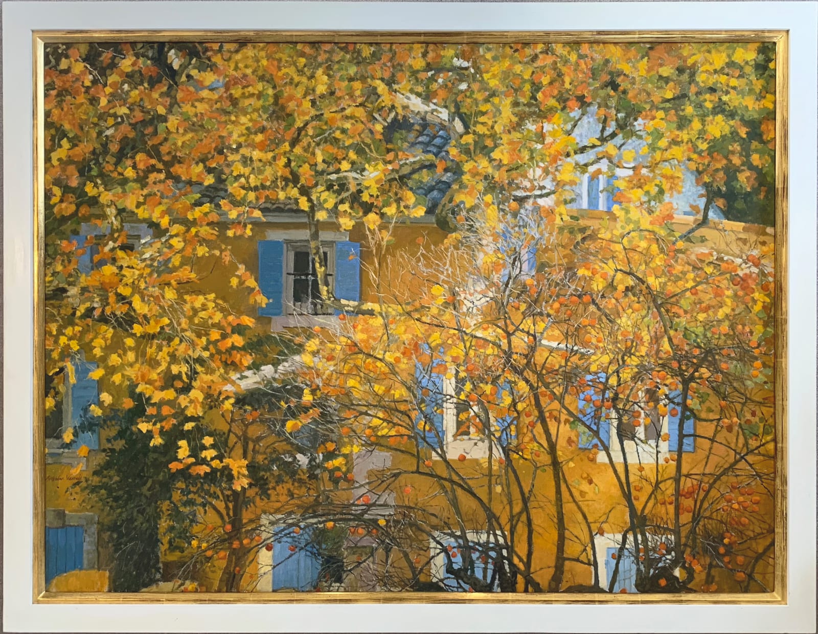 Nicholas Verrall Houses Behind the Persimmon Tree